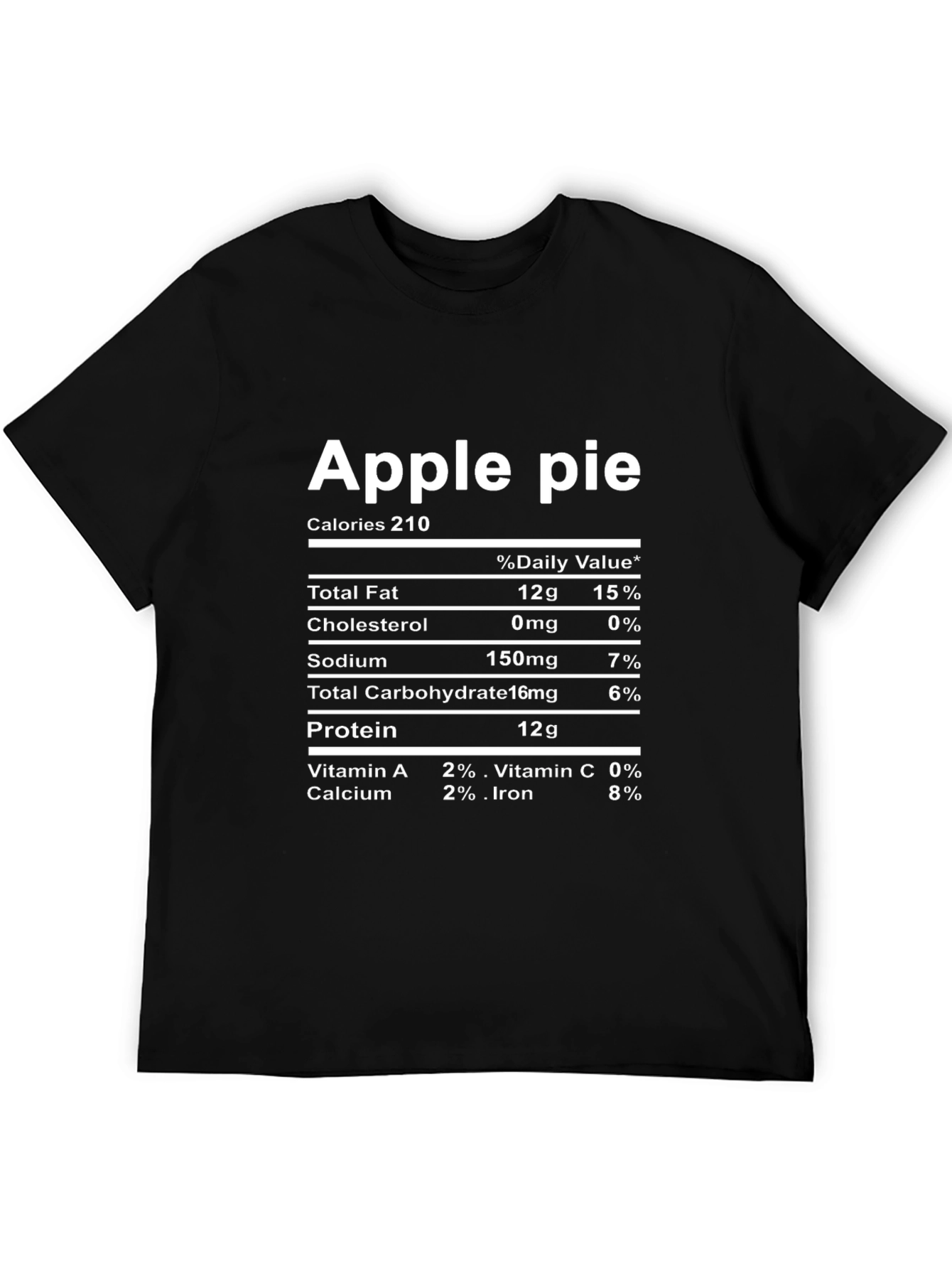 Apple Pie Nutrition Facts Novelty T-Shirt