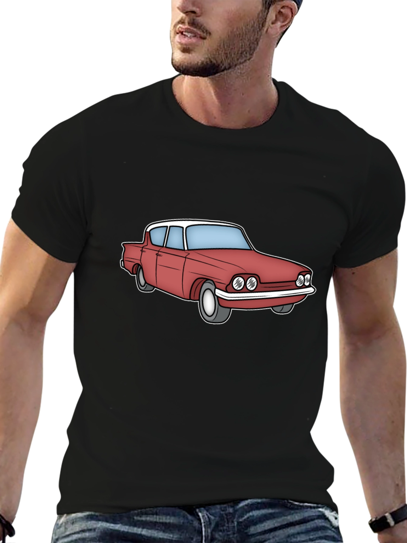 Classic Car Graphic Tee - Black