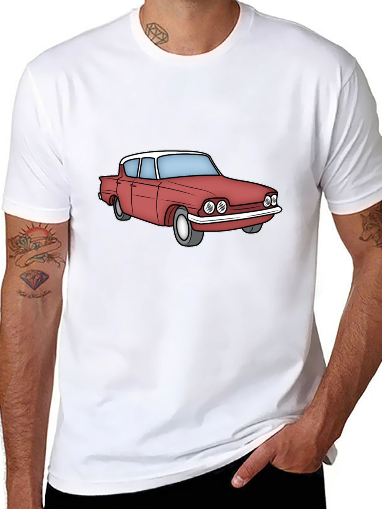 Classic Car Graphic Tee - Black