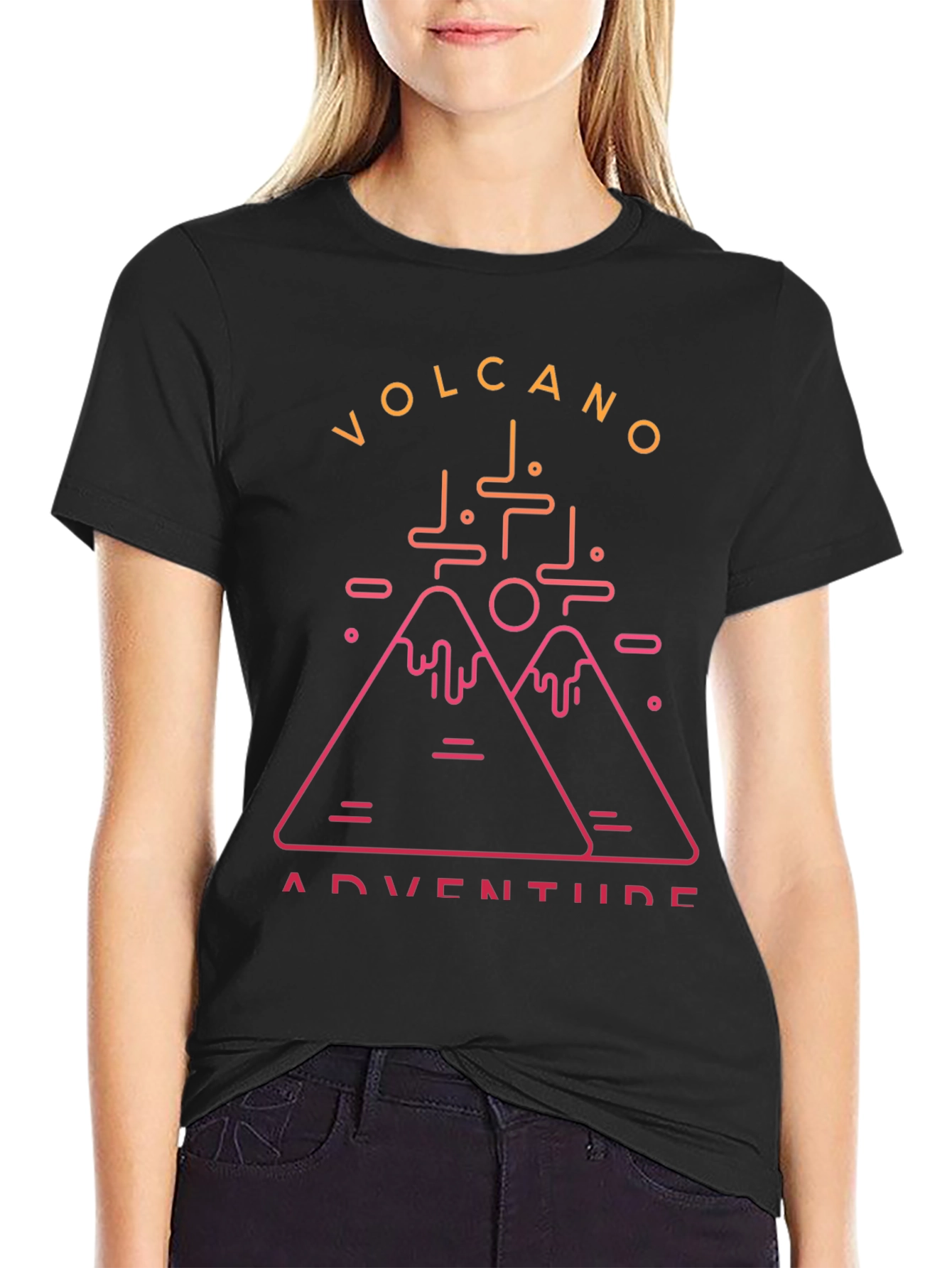 Volcano Adventure Graphic Tee - Black T-Shirt