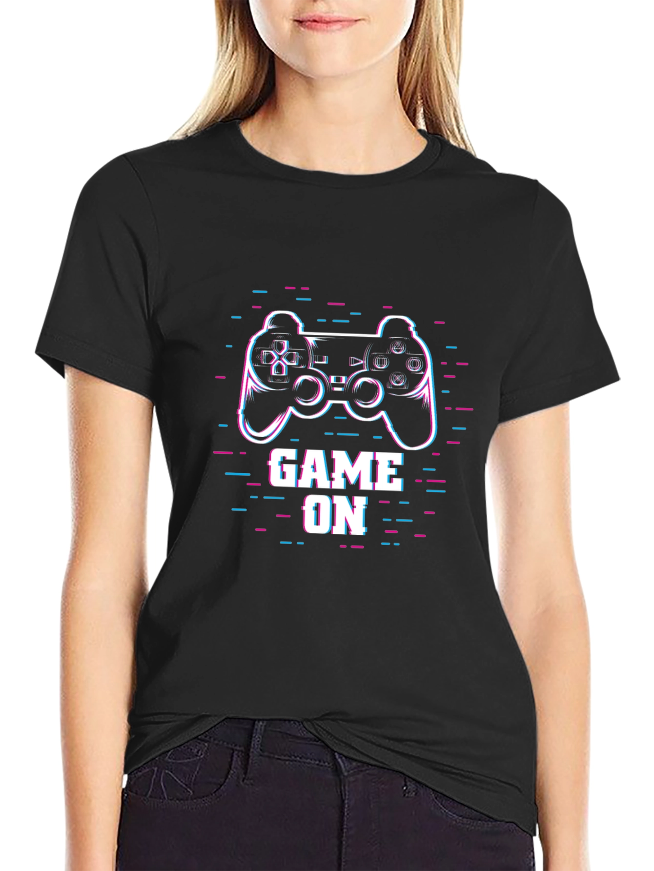 Game On Black T-Shirt Gamer Graphic Tee