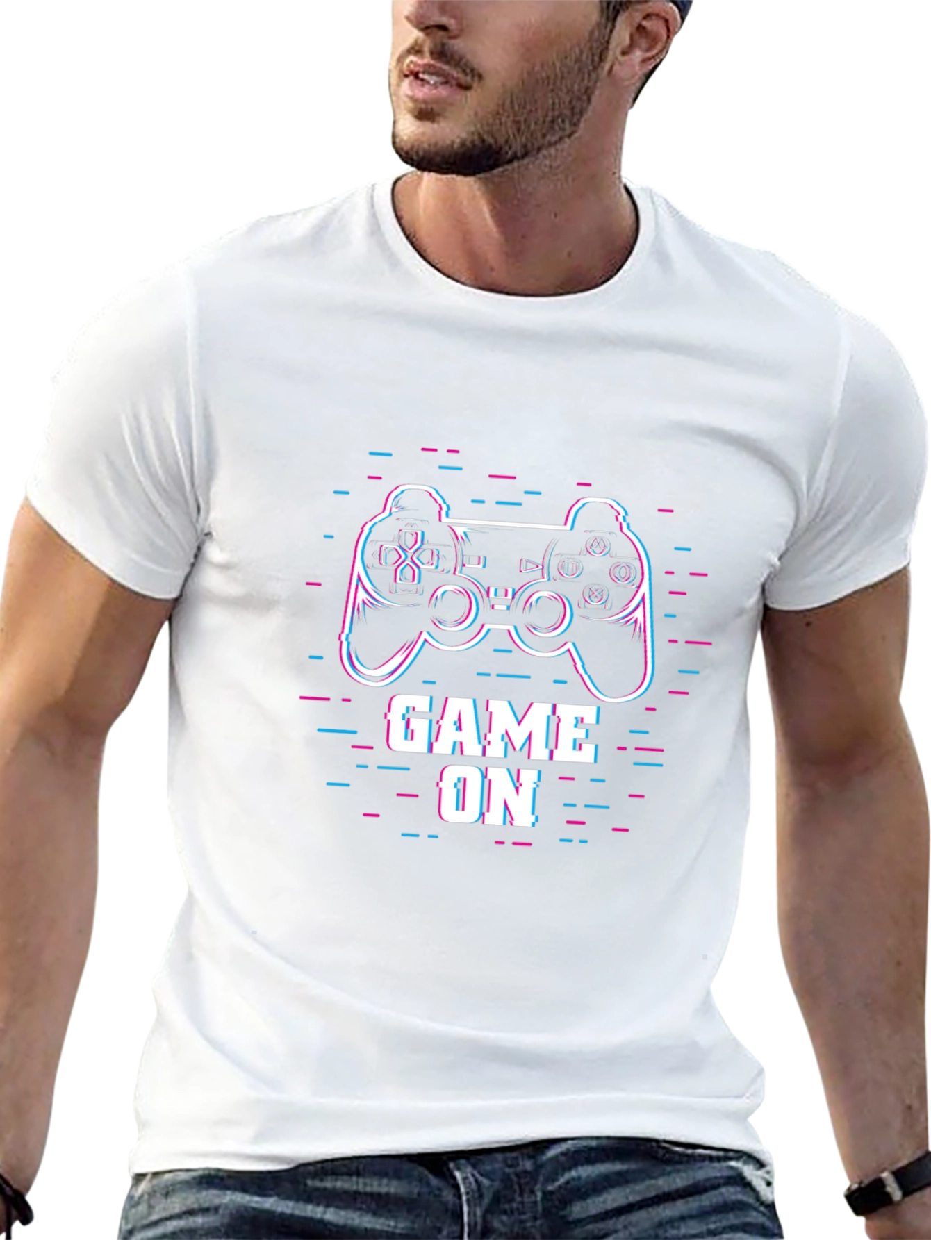 Game On Black T-Shirt Gamer Graphic Tee