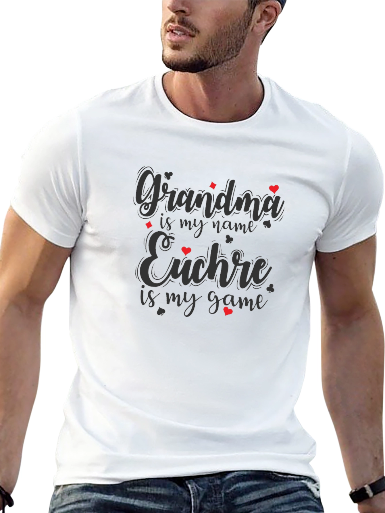 Grandma Euchre Game T-Shirt Black