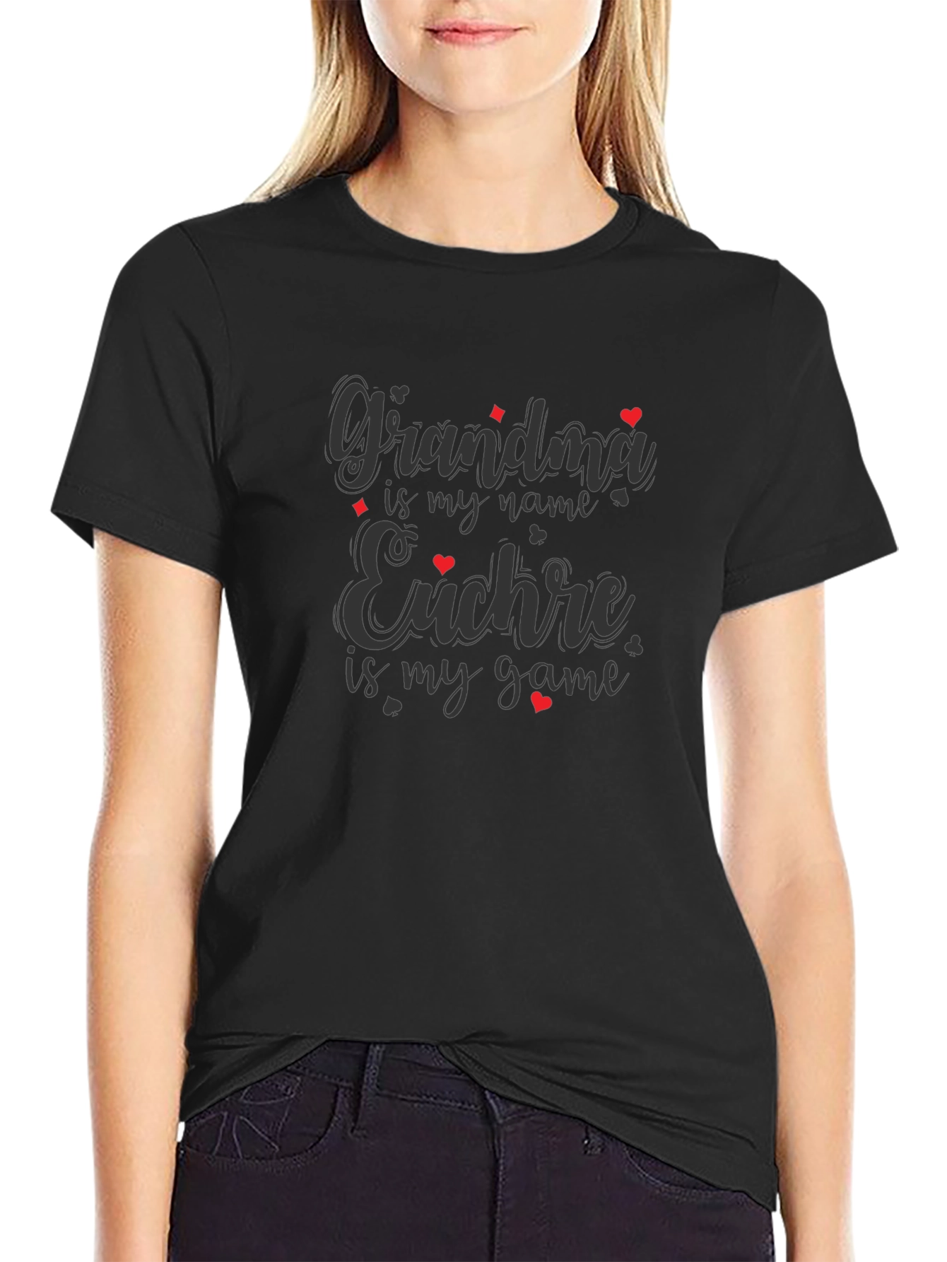 Grandma Euchre Game T-Shirt Black