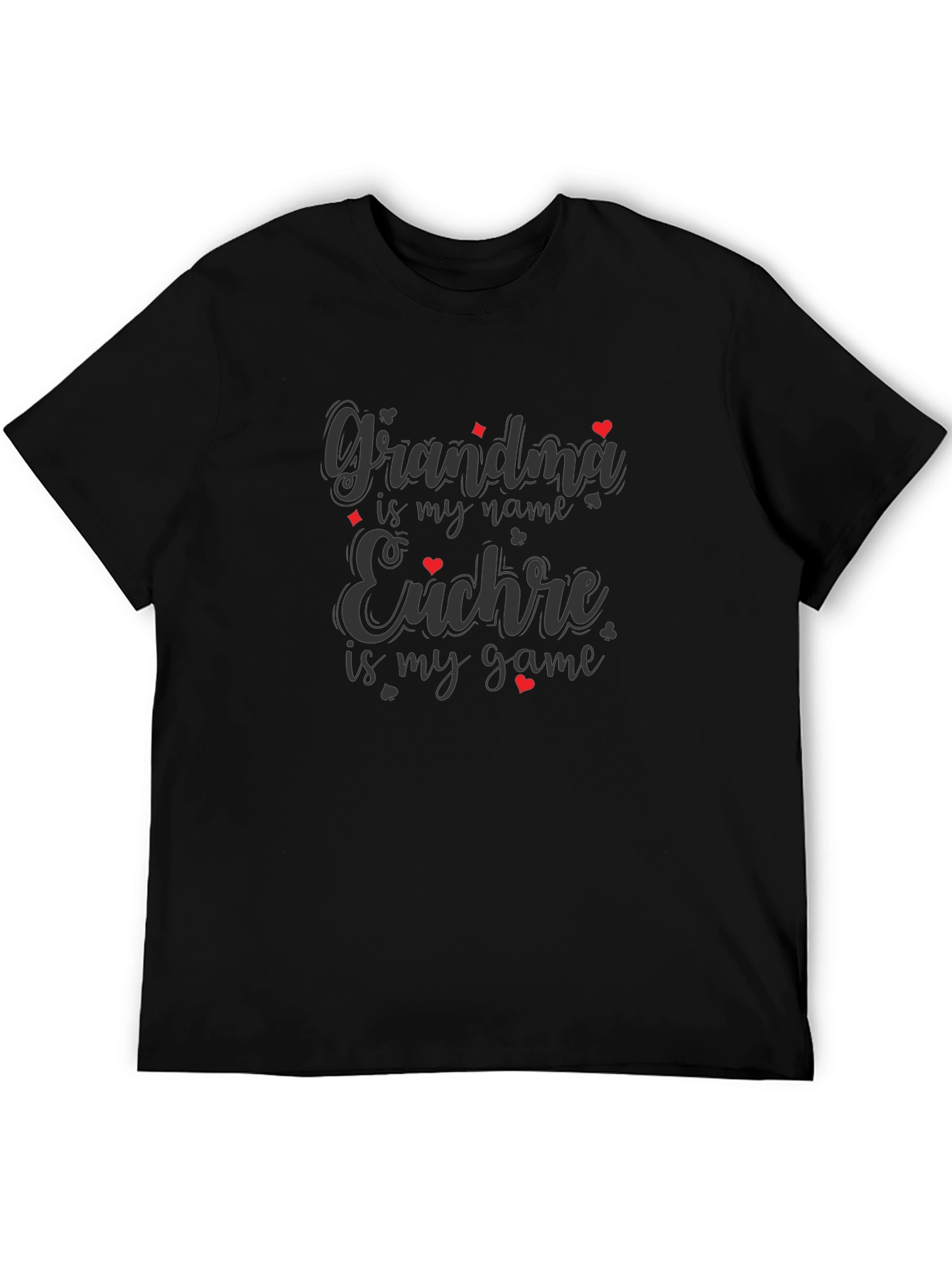 Grandma Euchre Game T-Shirt Black