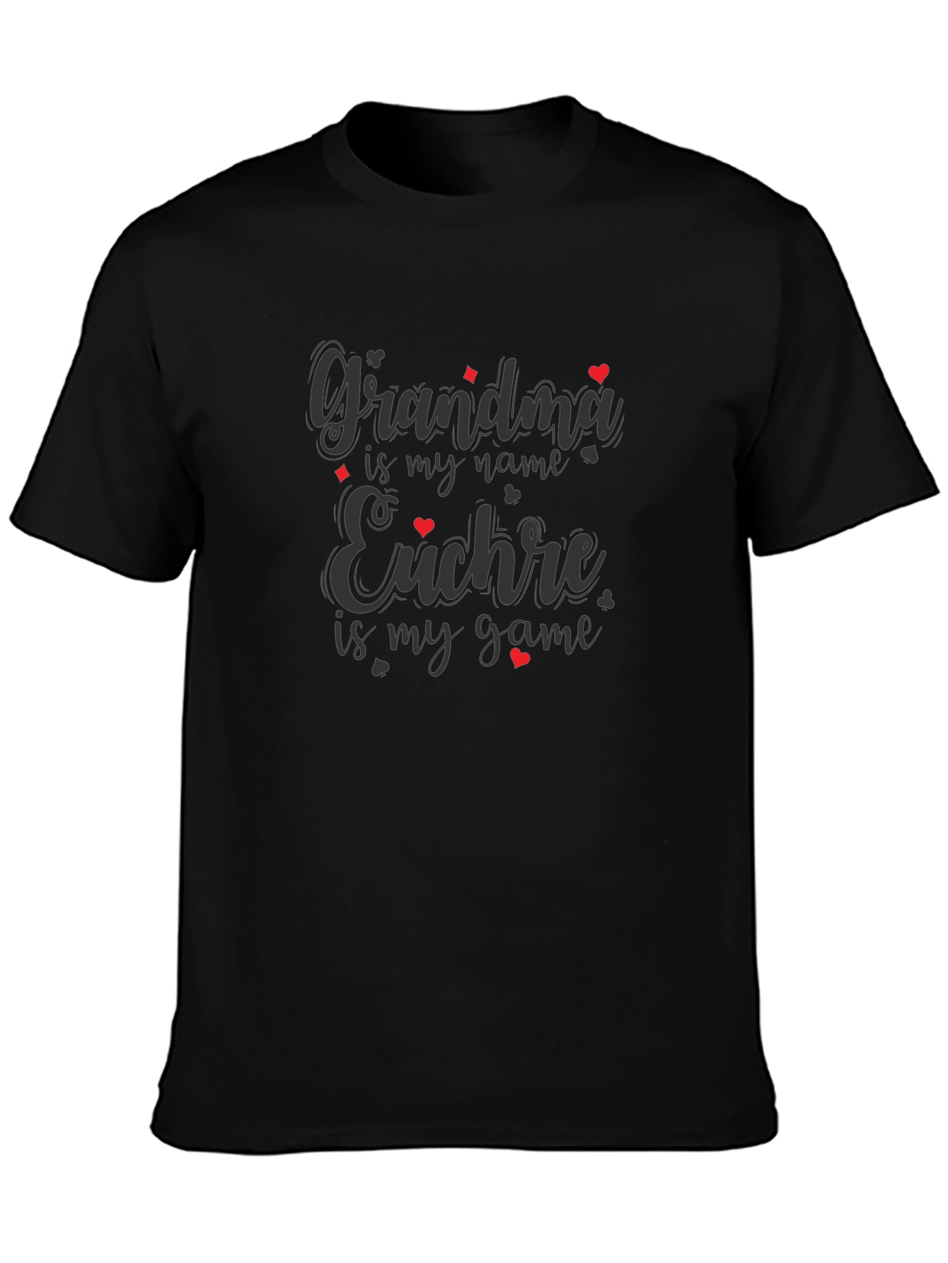 Grandma Euchre Game T-Shirt Black