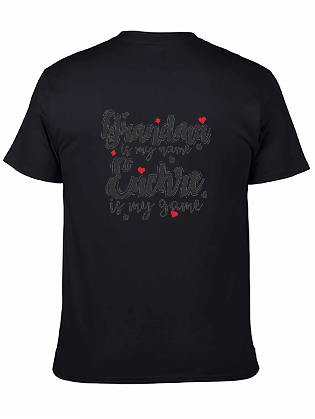 Grandma Euchre Game T-Shirt Black