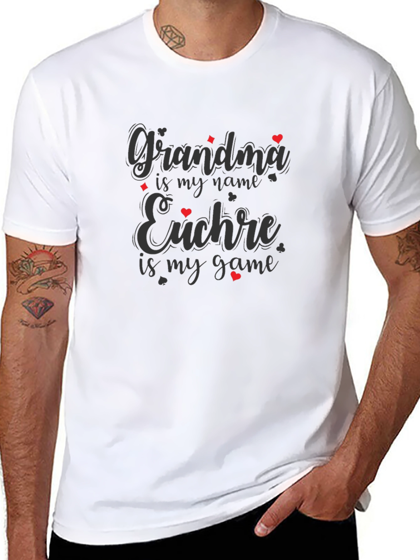 Grandma Euchre Game T-Shirt Black