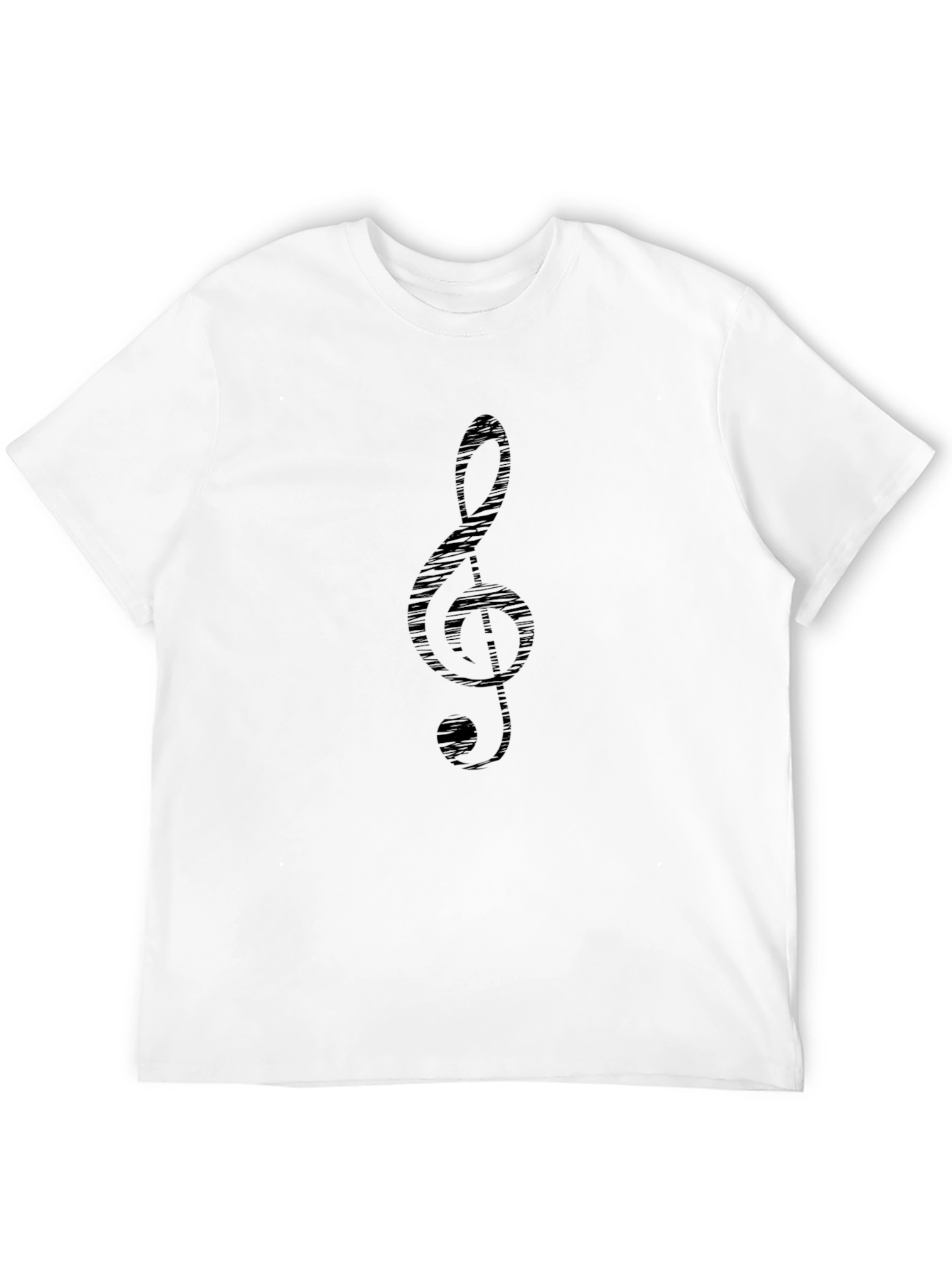 Treble Clef Black T-Shirt - Musical Style