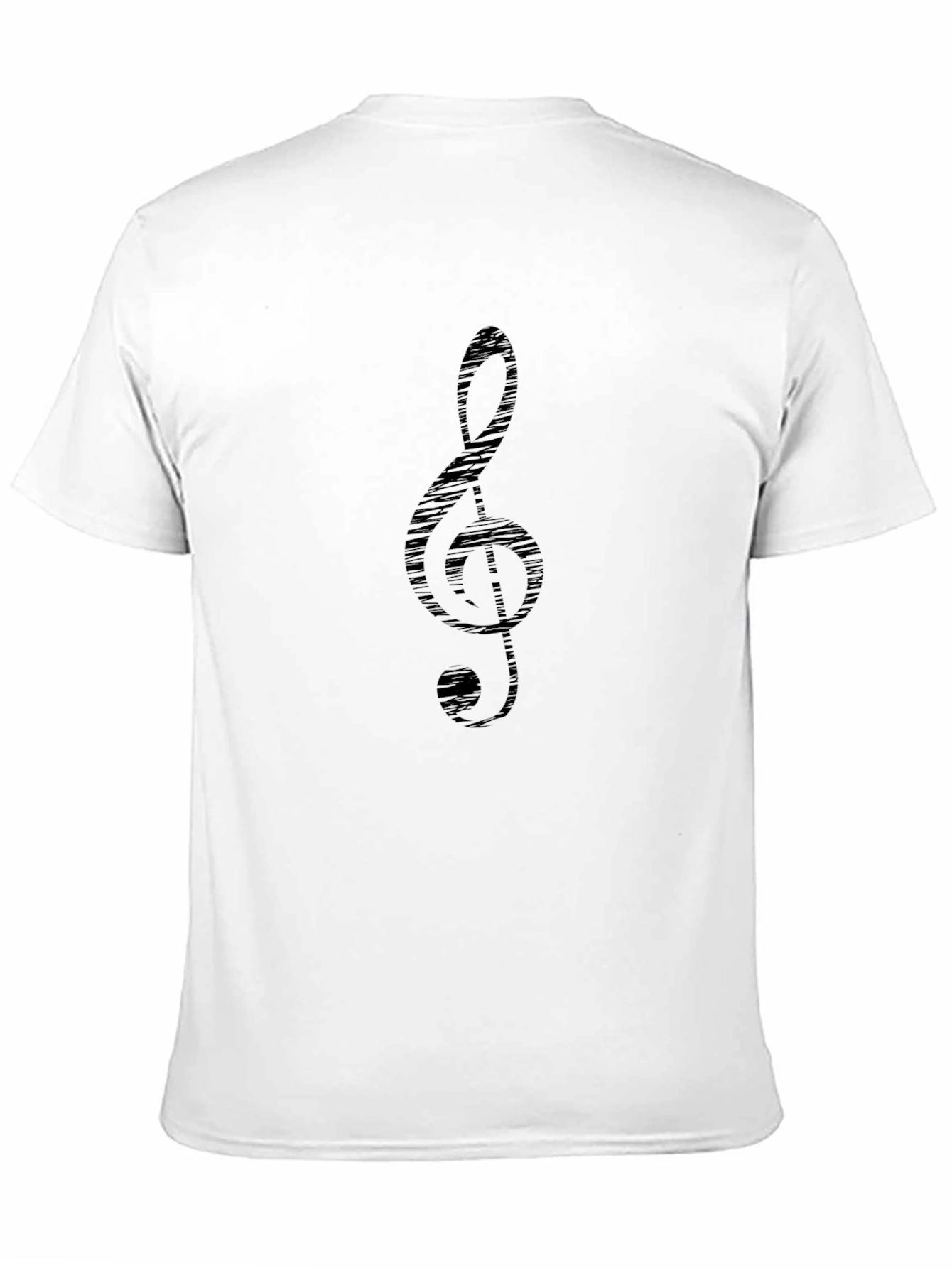 Treble Clef Black T-Shirt - Musical Style