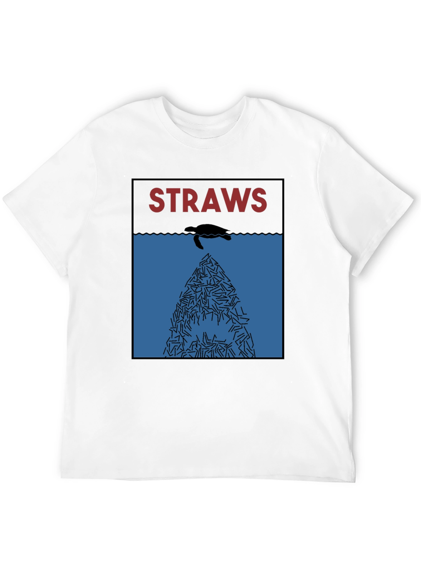 Eco-Conscious Straws Awareness Graphic Tee