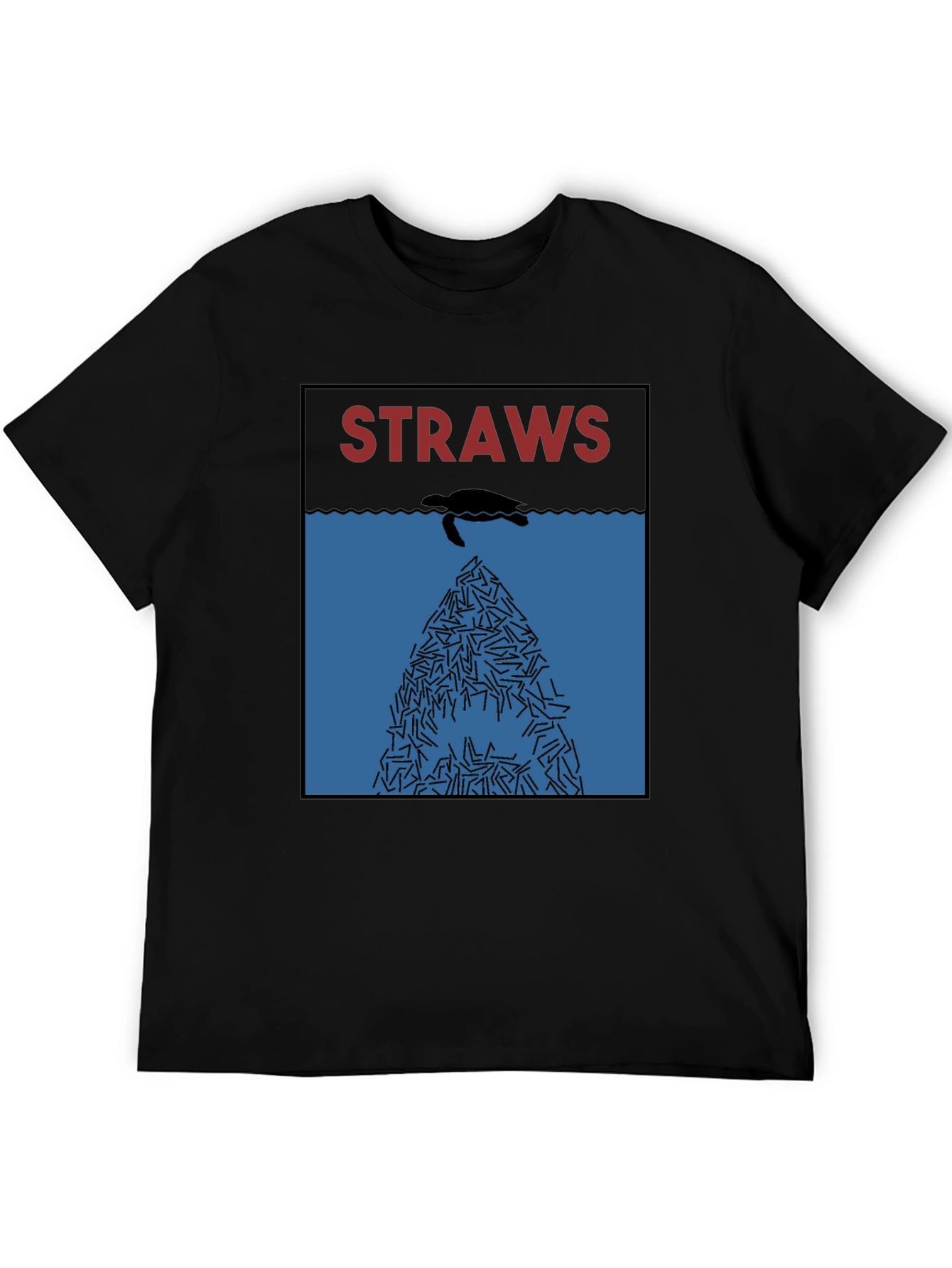 Eco-Conscious Straws Awareness Graphic Tee