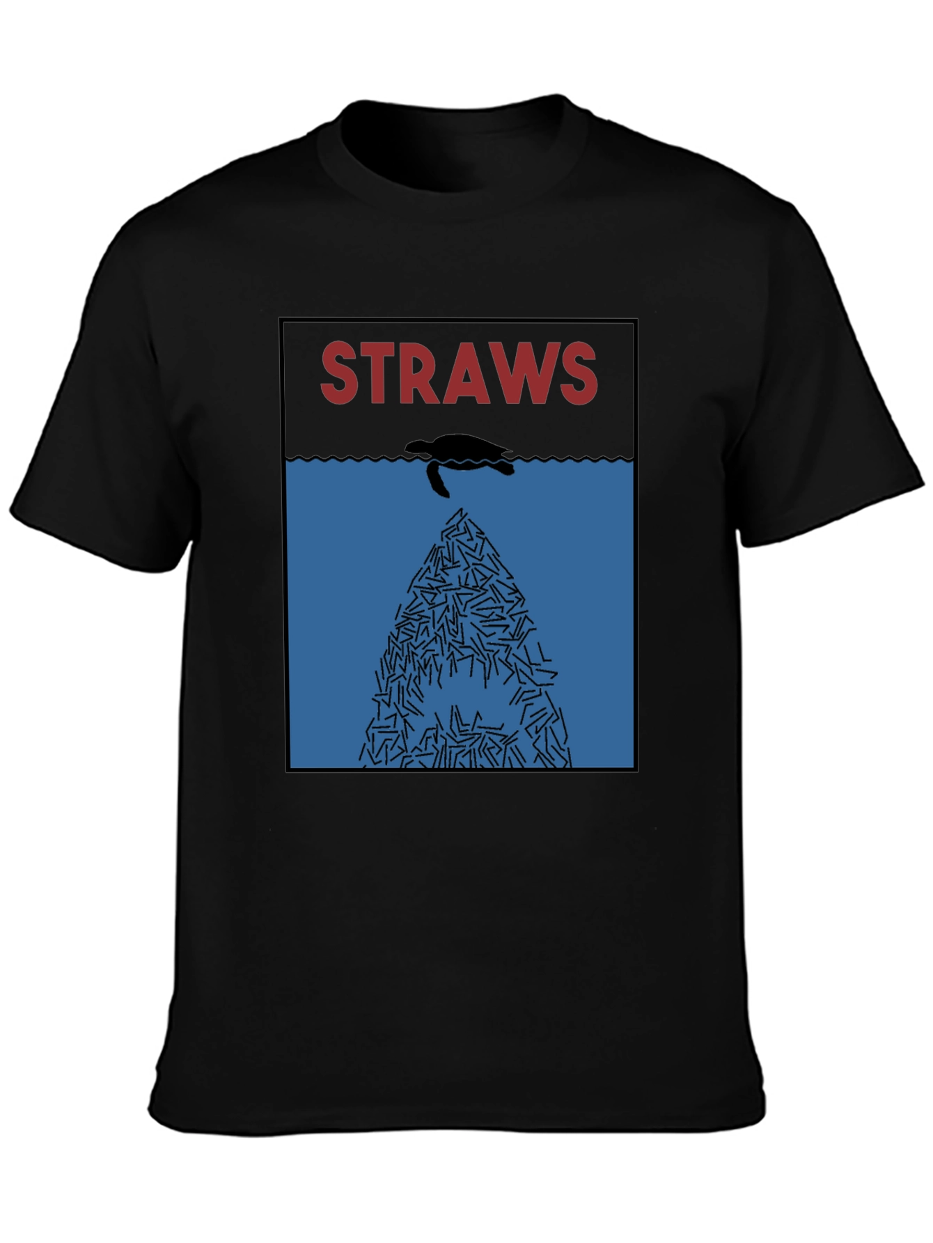 Eco-Conscious Straws Awareness Graphic Tee