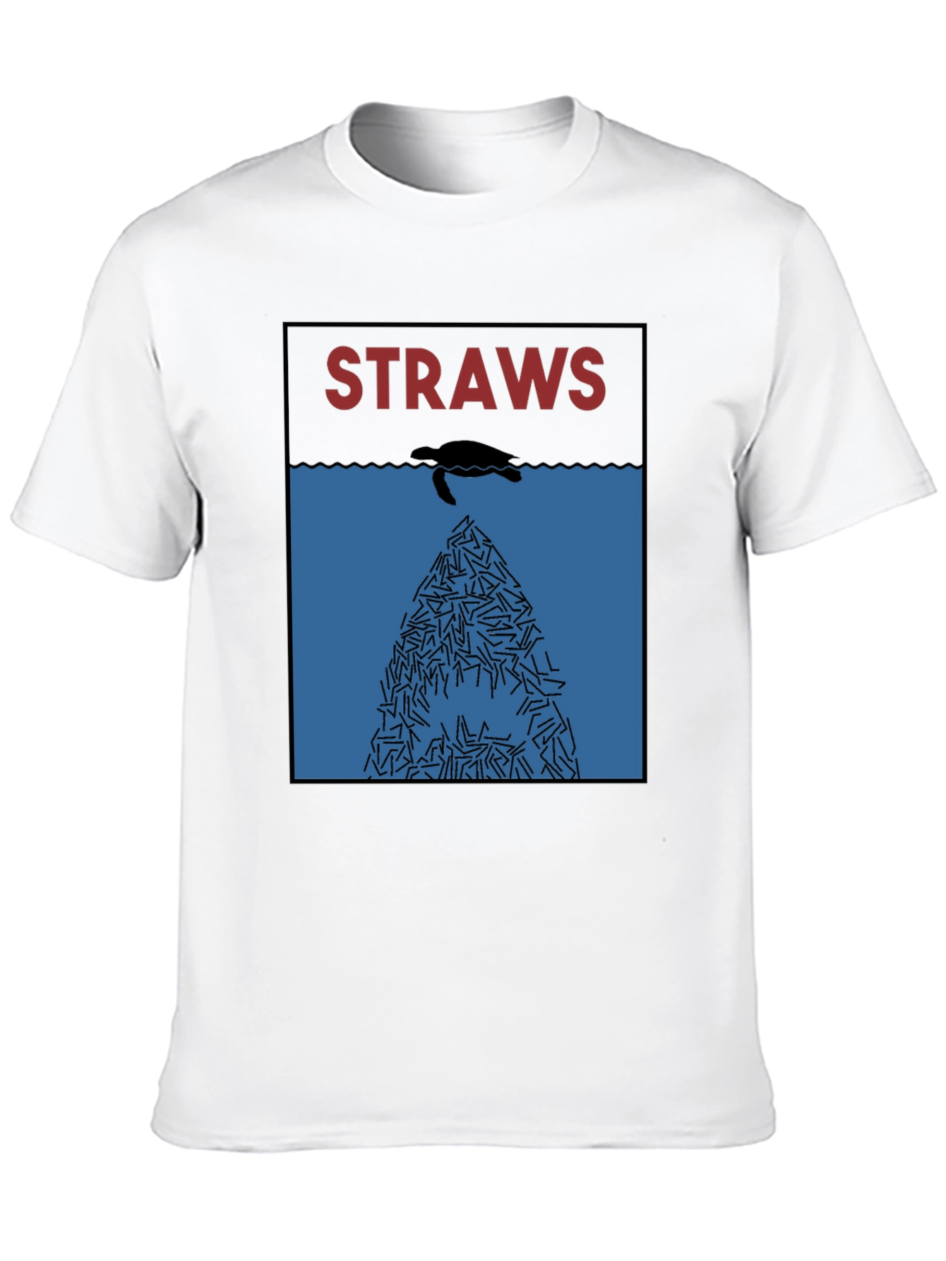 Eco-Conscious Straws Awareness Graphic Tee
