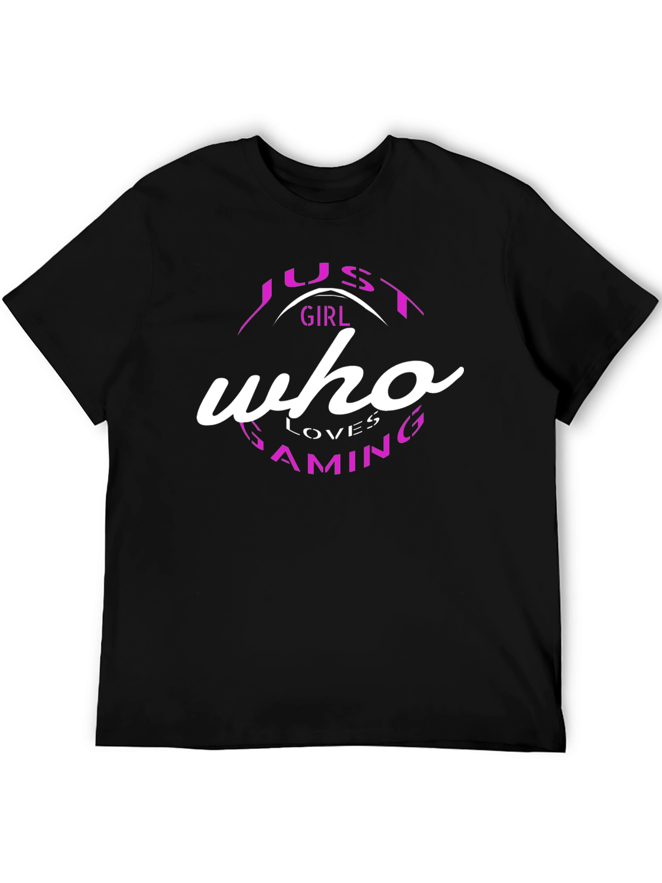 Just a Girl Who Loves Gaming Black T-Shirt