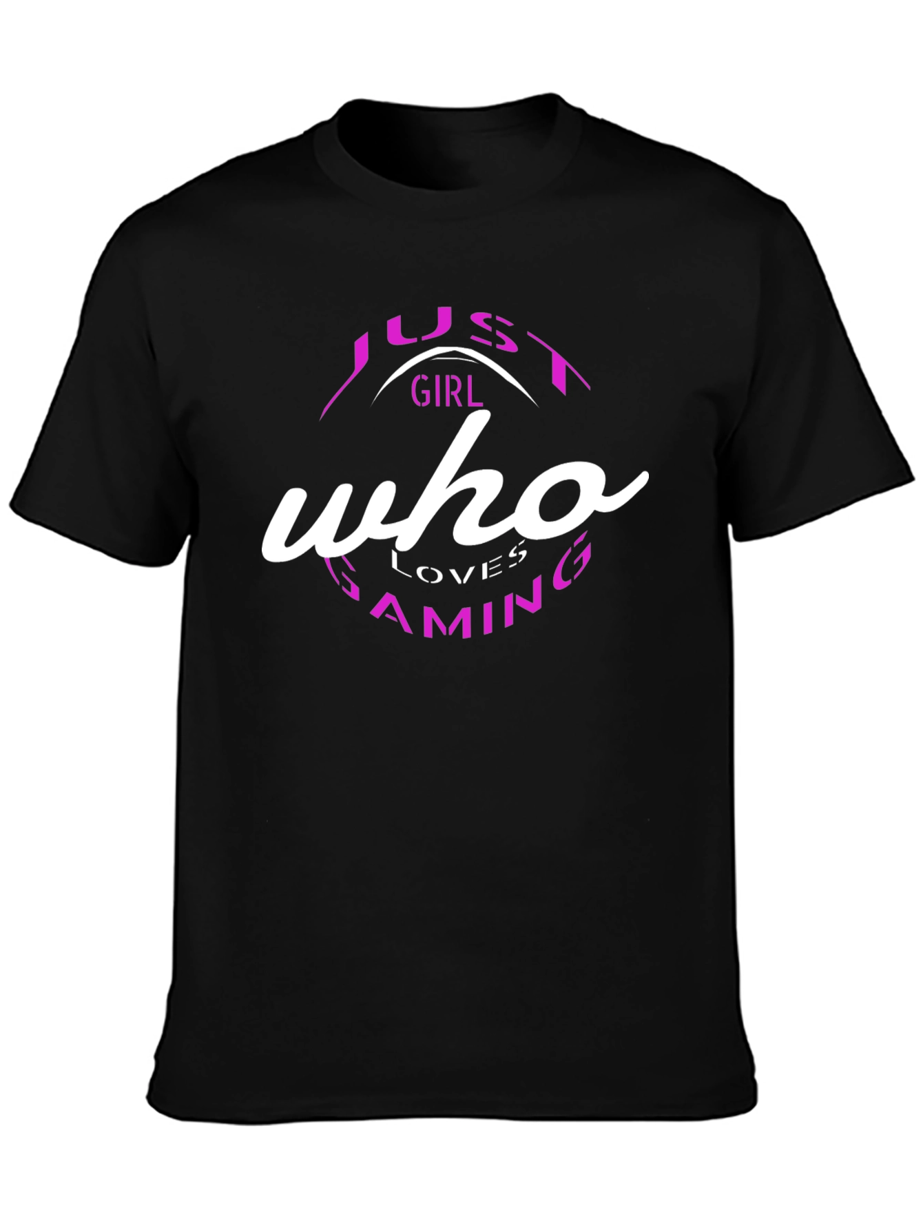Just a Girl Who Loves Gaming Black T-Shirt