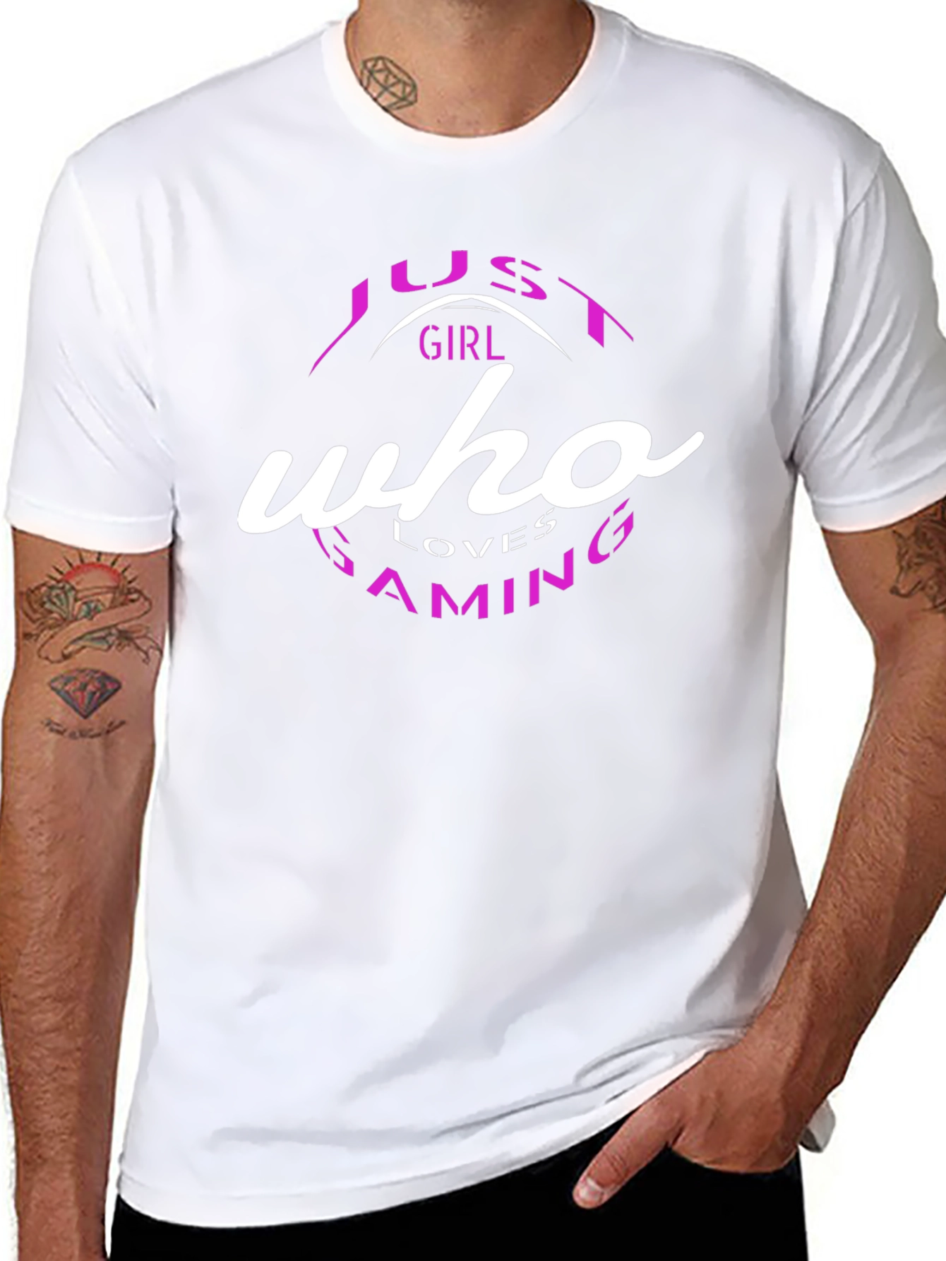Just a Girl Who Loves Gaming Black T-Shirt