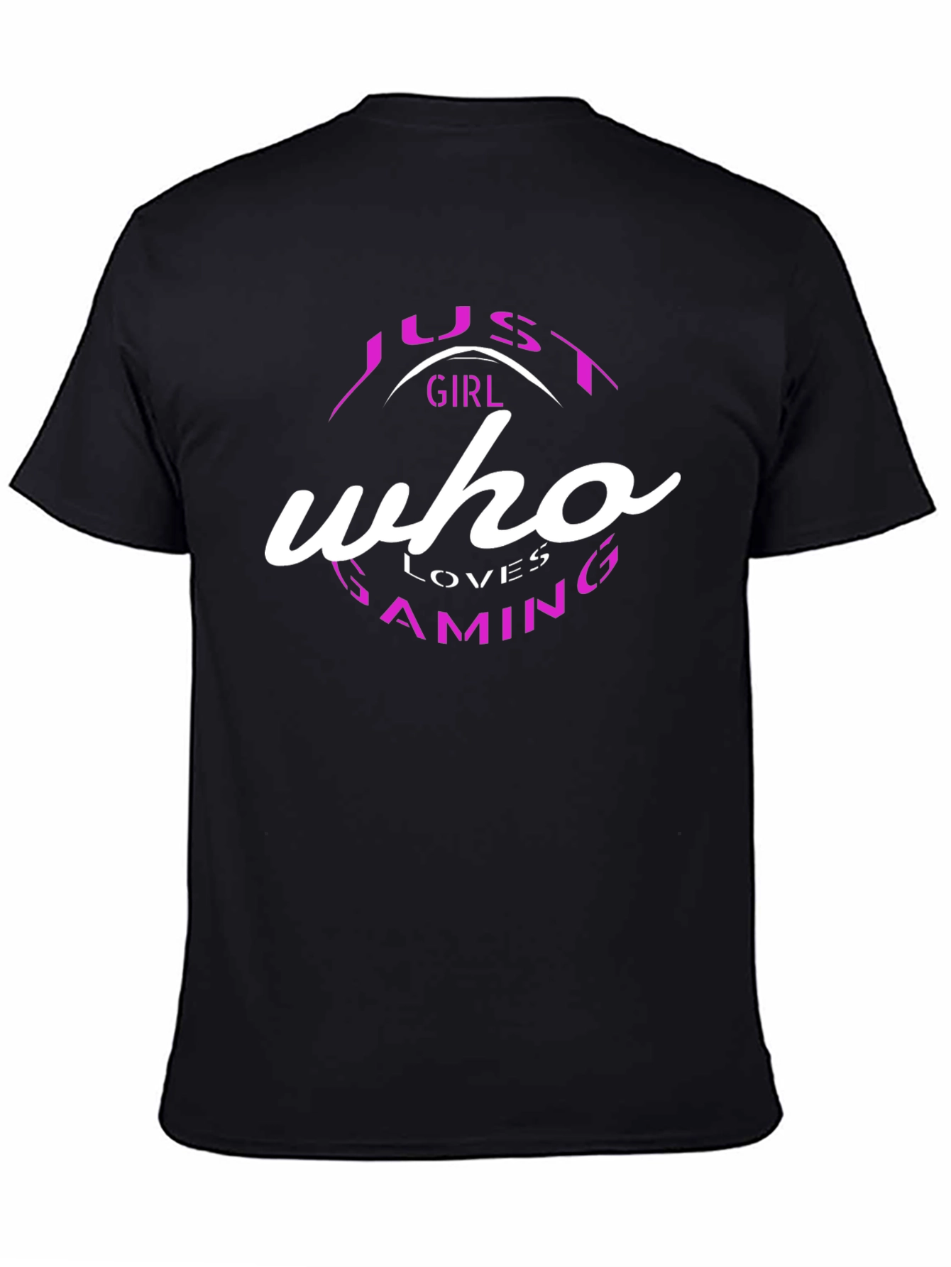 Just a Girl Who Loves Gaming Black T-Shirt