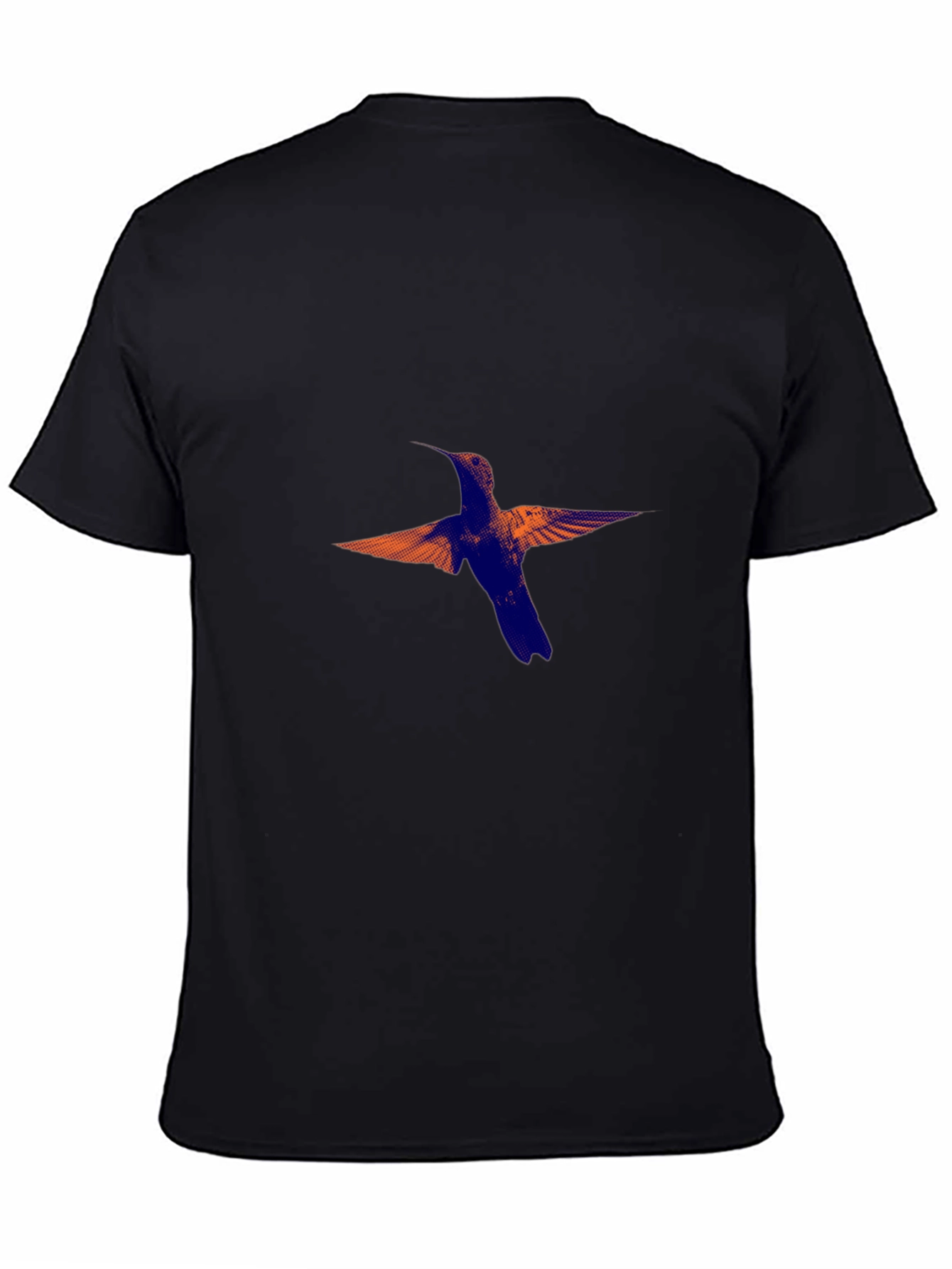Hummingbird Print Black T-Shirt