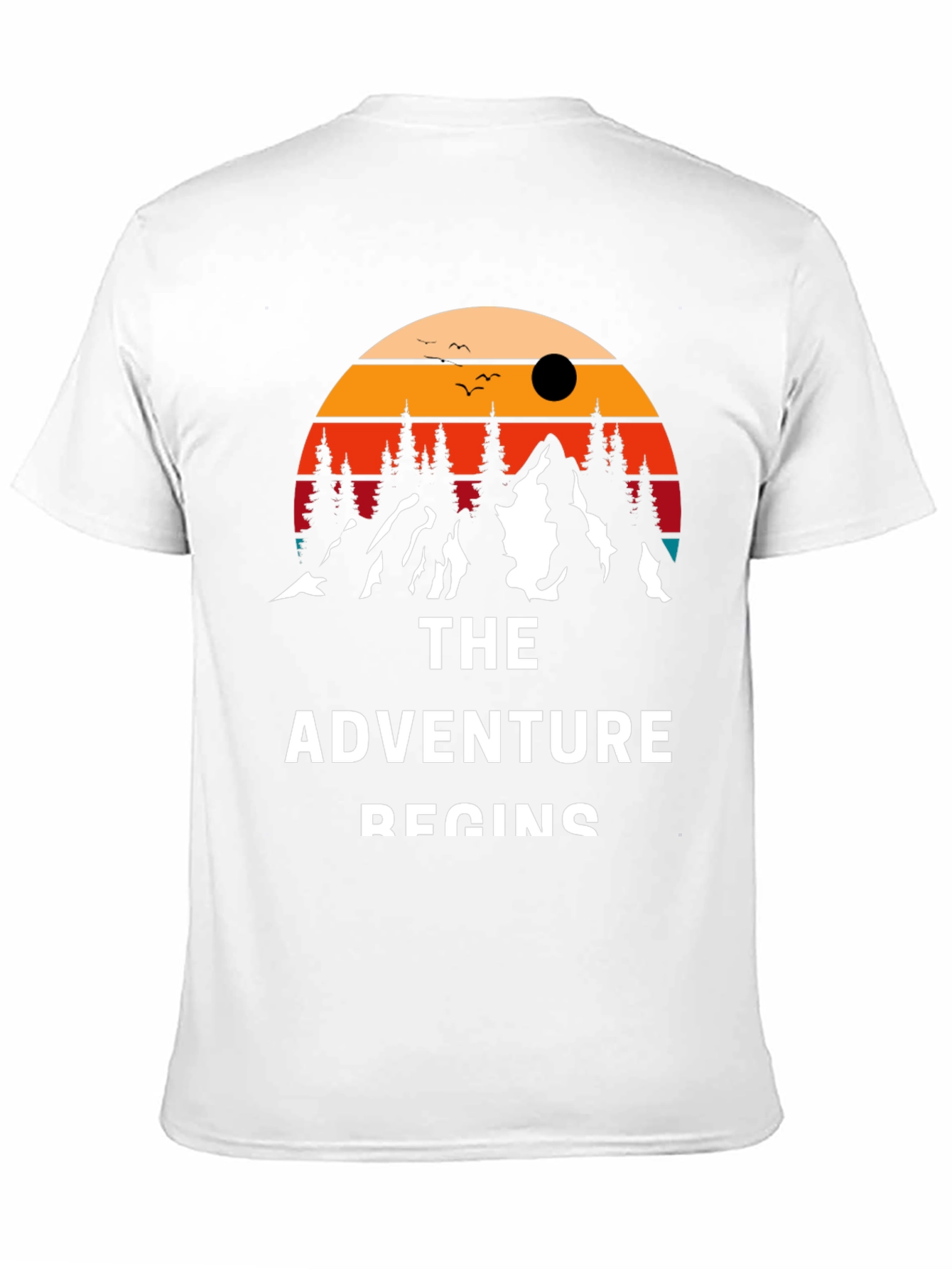 Adventure Begins Graphic Tee - Black