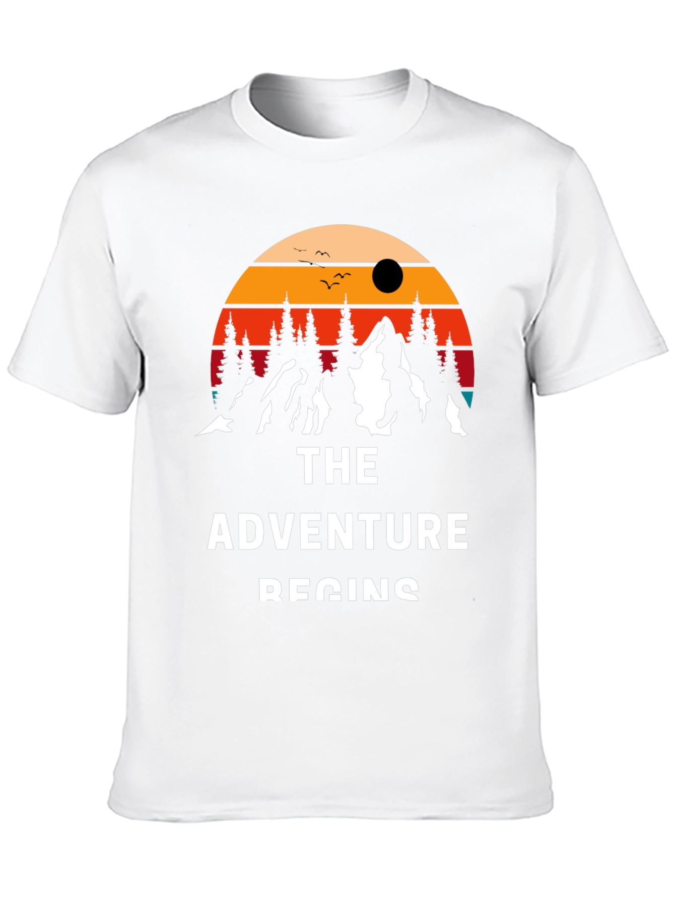 Adventure Begins Graphic Tee - Black