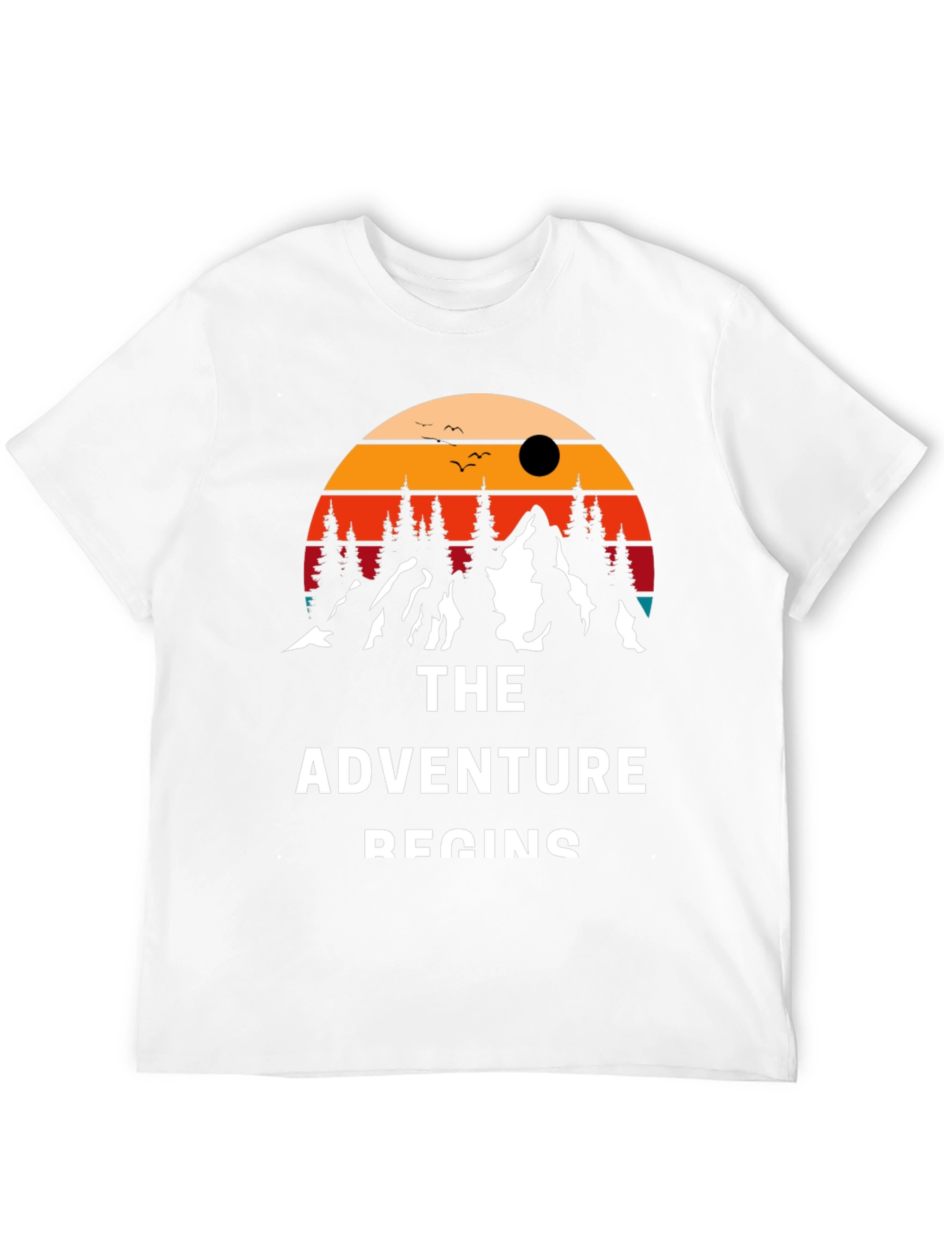 Adventure Begins Graphic Tee - Black