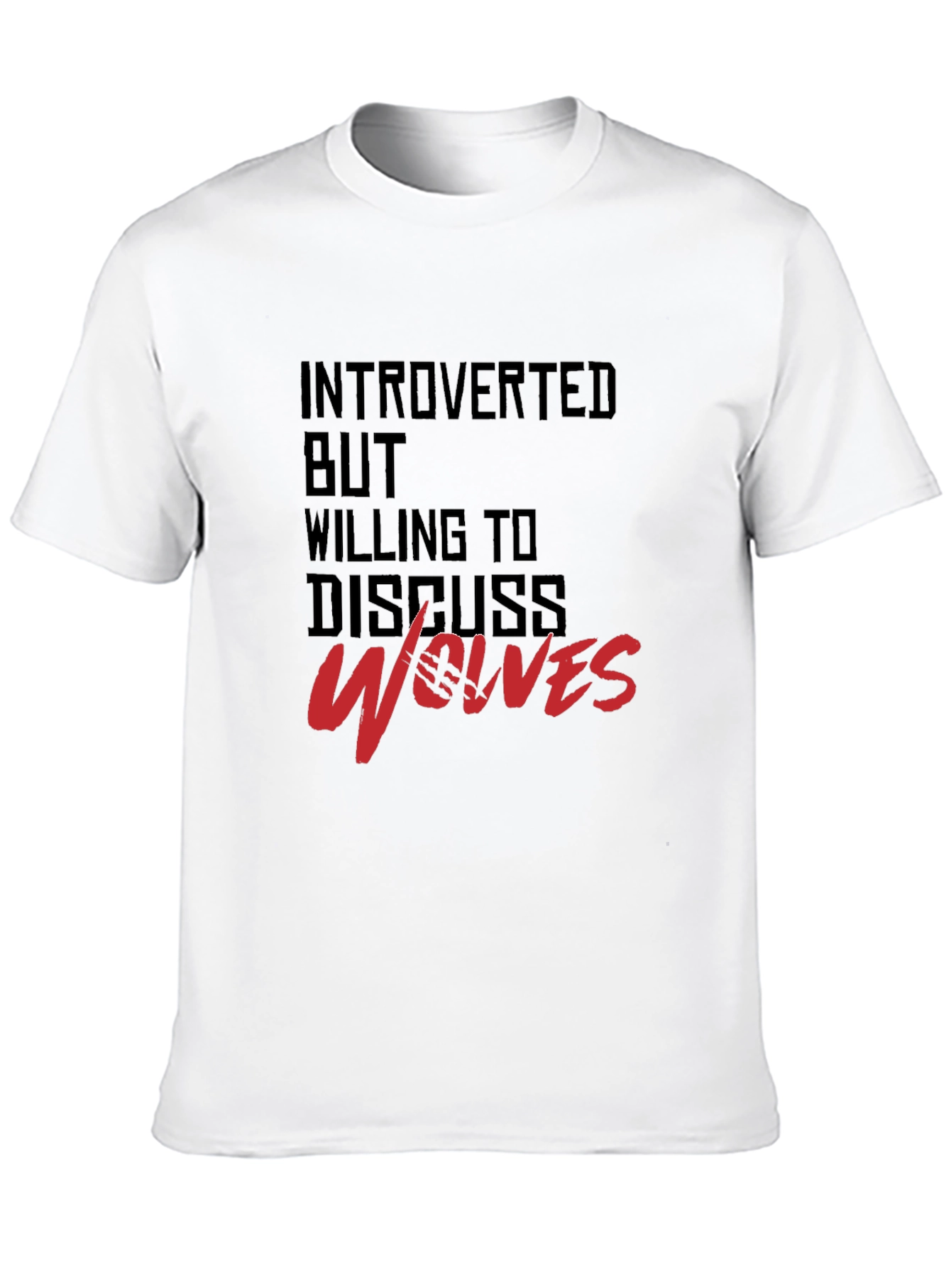 Introverted Wolves Graphic Tee - Soft Cotton Blend