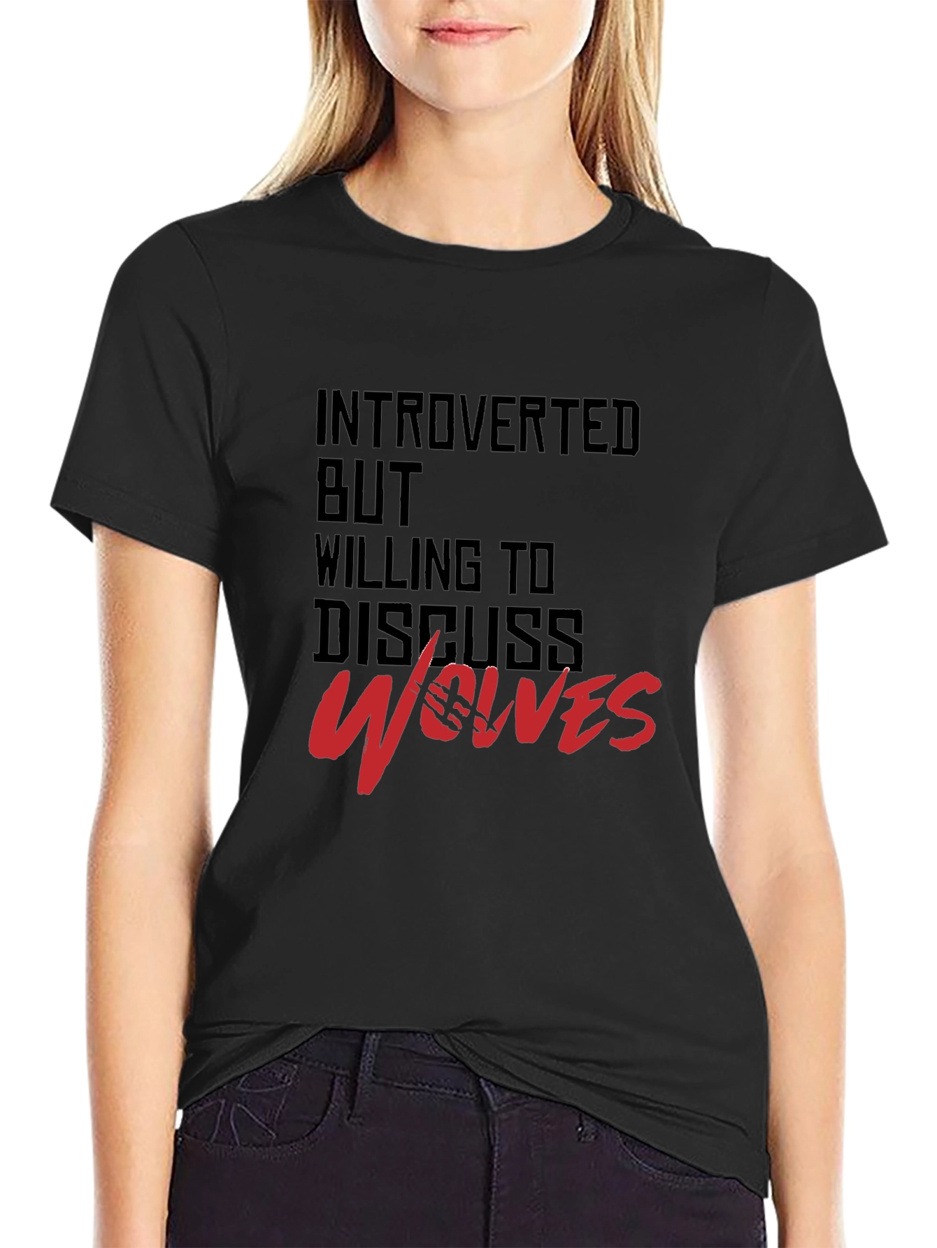 Introverted Wolves Graphic Tee - Soft Cotton Blend