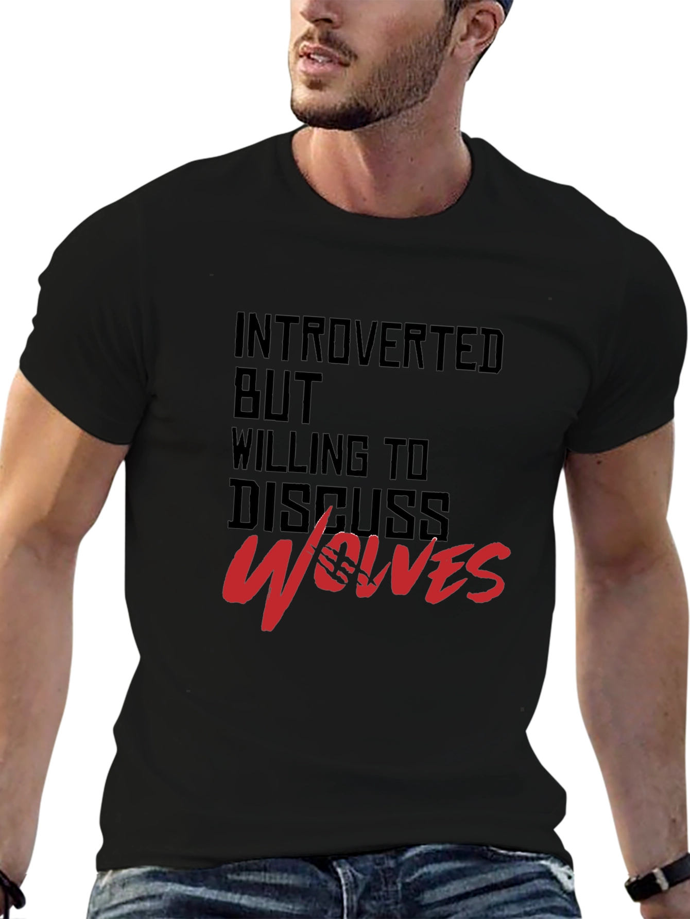 Introverted Wolves Graphic Tee - Soft Cotton Blend