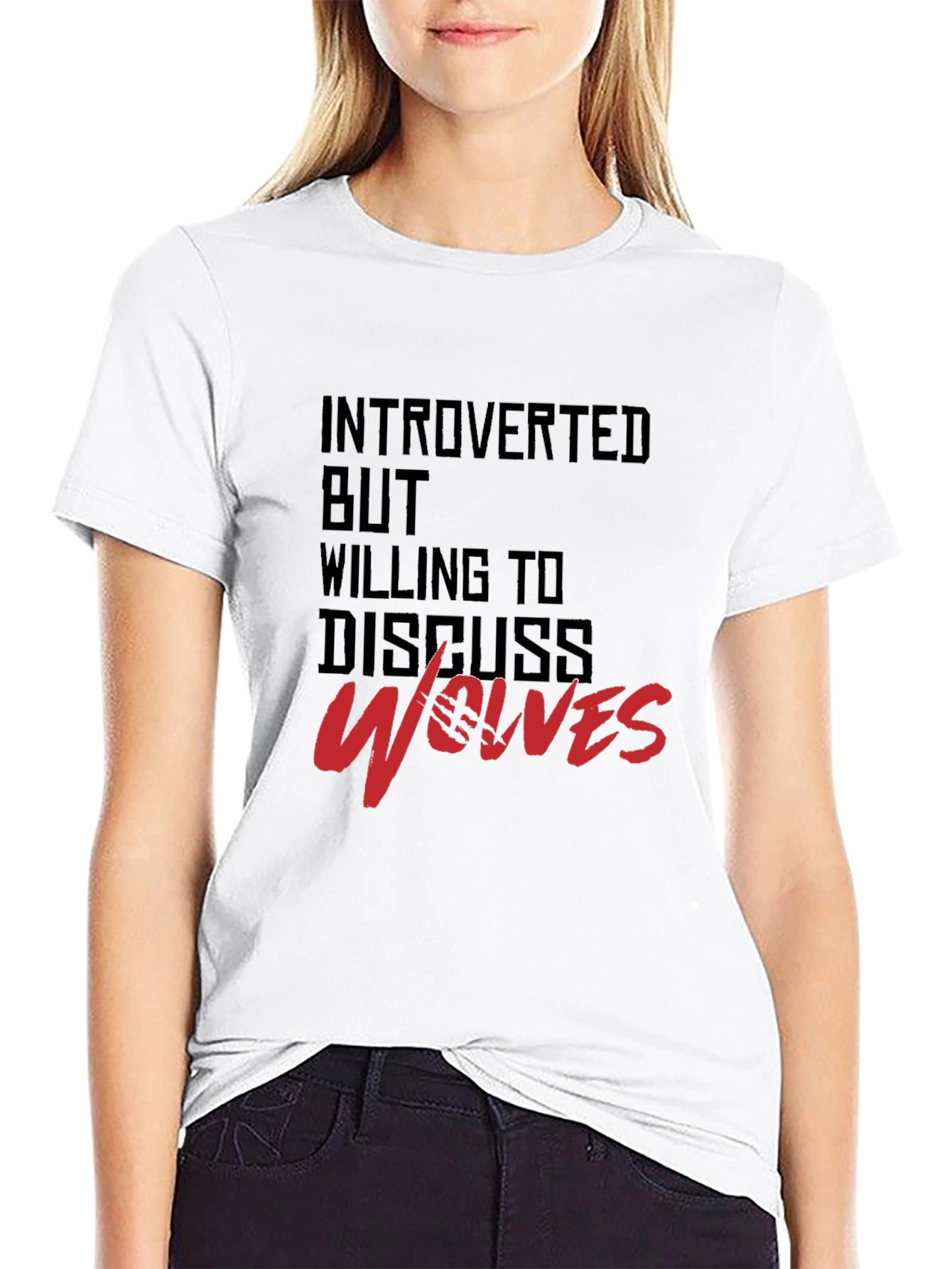 Introverted Wolves Graphic Tee - Soft Cotton Blend