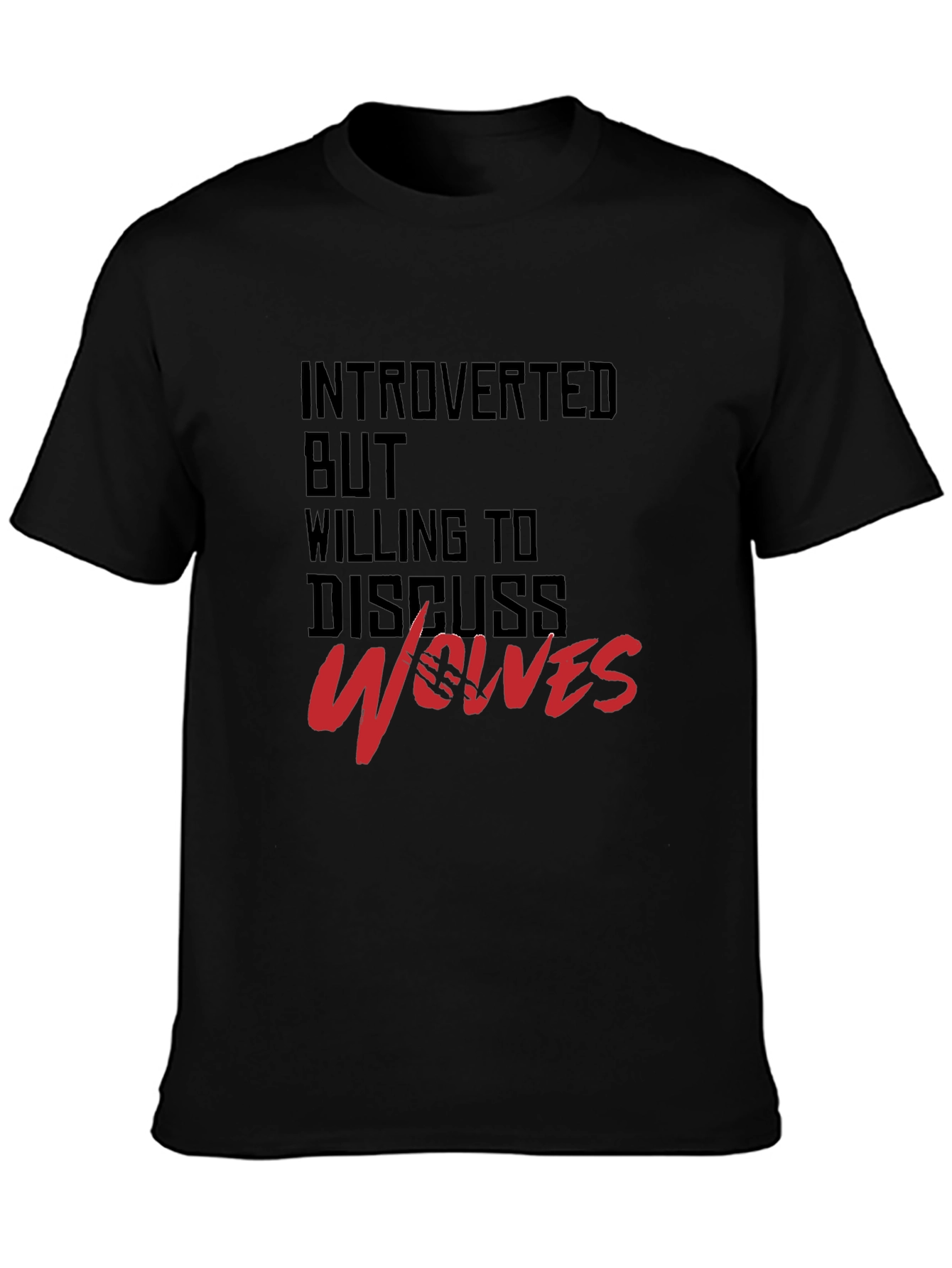 Introverted Wolves Graphic Tee - Soft Cotton Blend