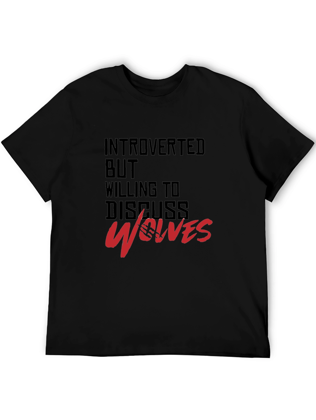 Introverted Wolves Graphic Tee - Soft Cotton Blend