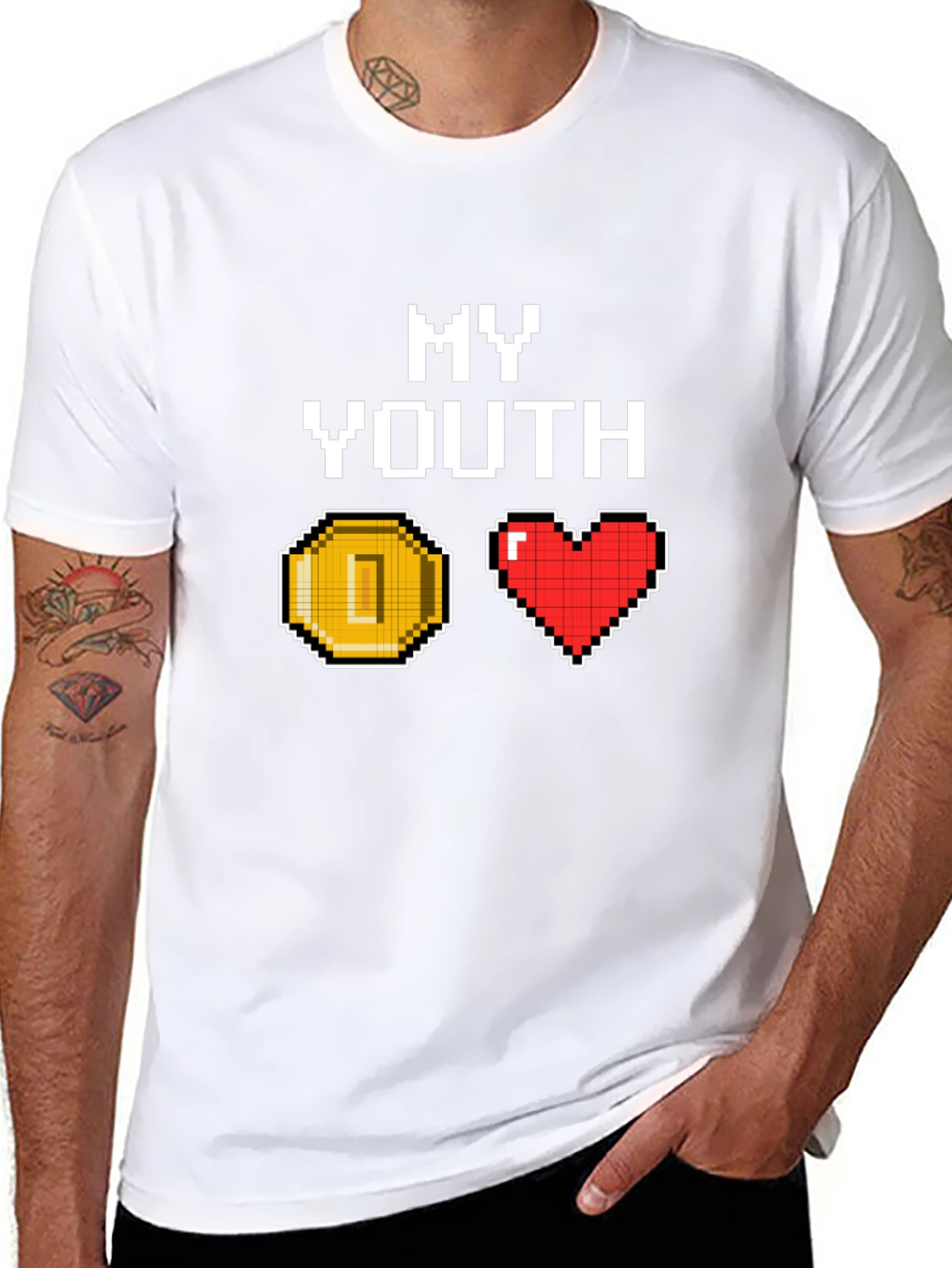 My Youth Pixel Art T-Shirt - Gamer Nostalgia