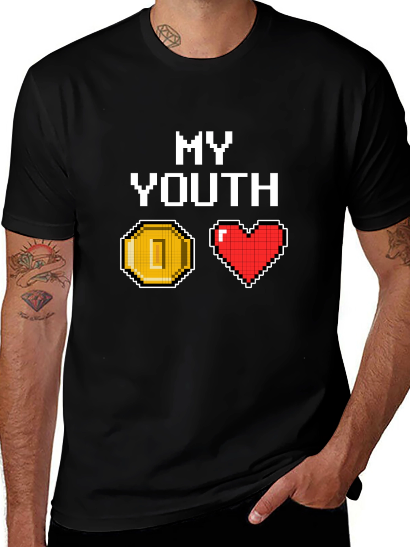 My Youth Pixel Art T-Shirt - Gamer Nostalgia