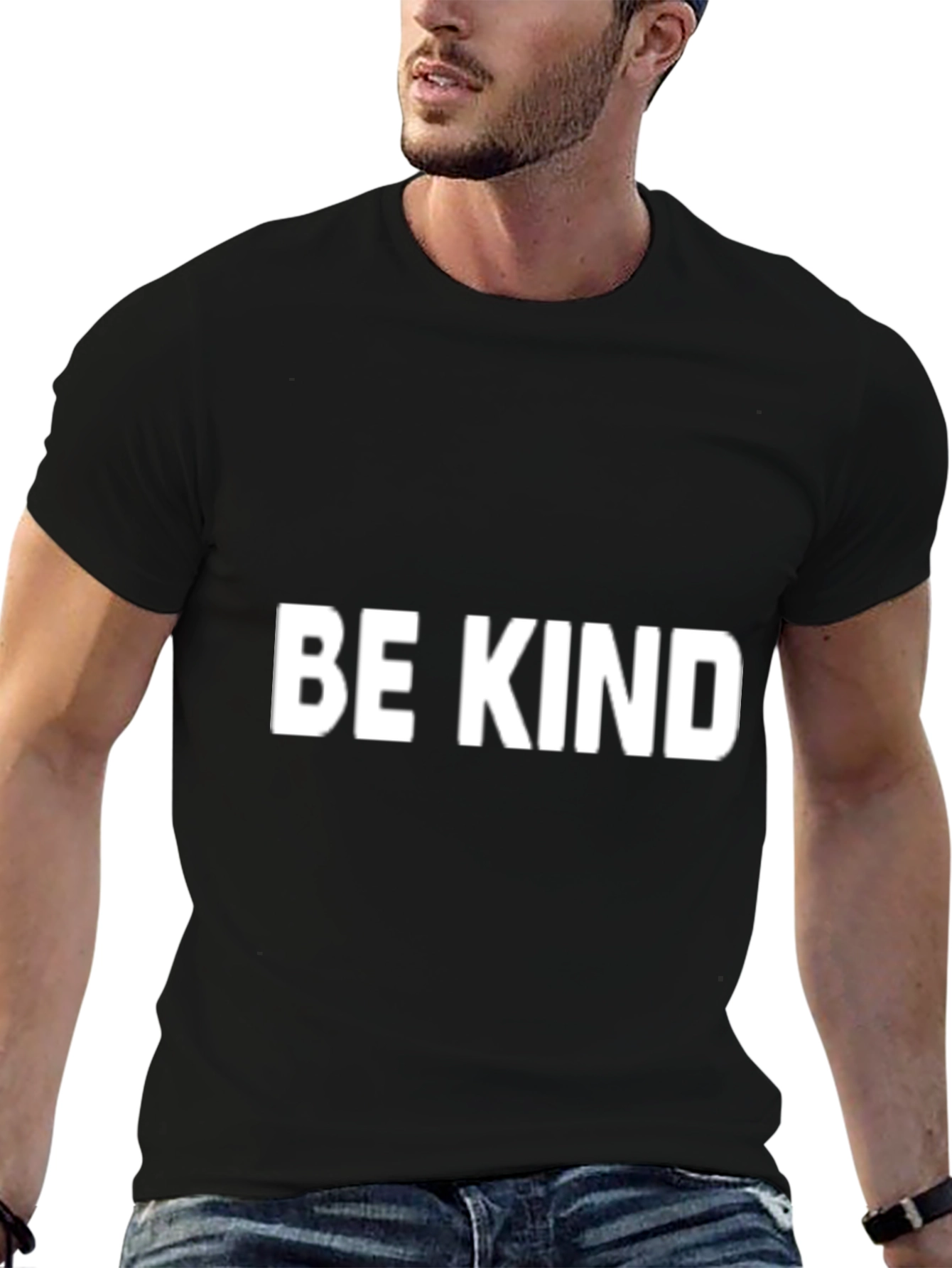 Be Kind Graphic T-Shirt - Black Crew Neck Tee