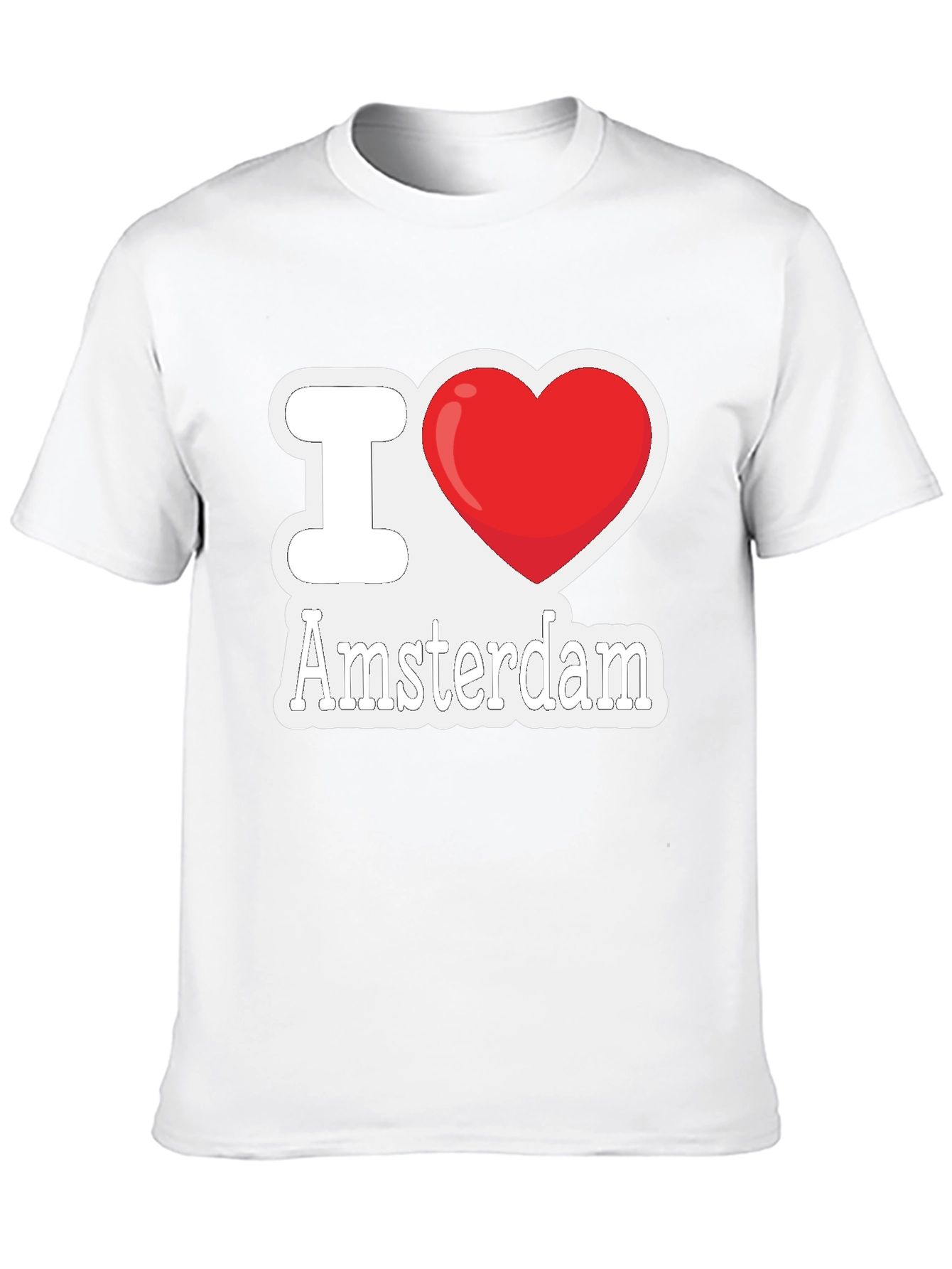 I Love Amsterdam T-Shirt - Heart Graphic Tee