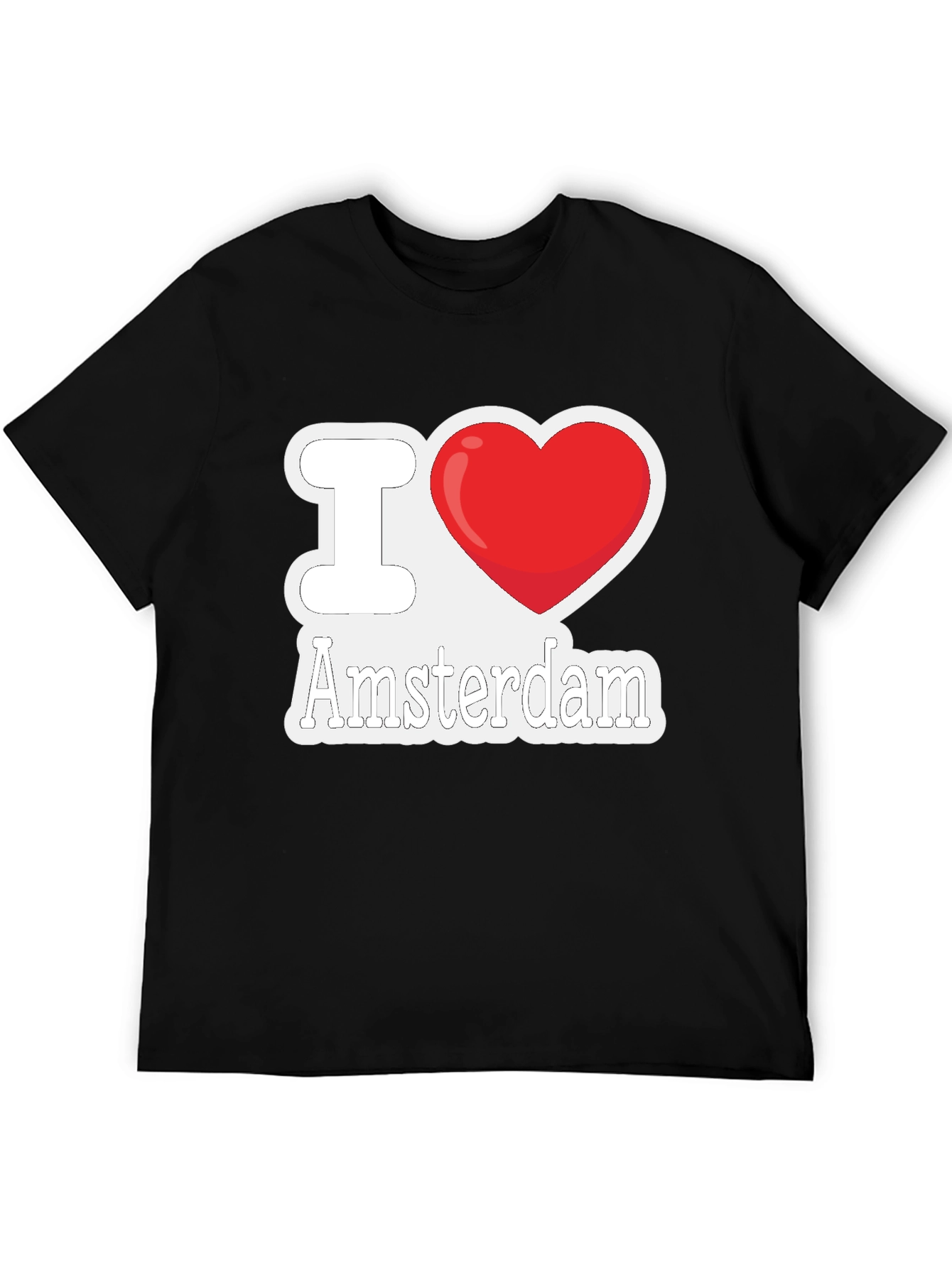 I Love Amsterdam T-Shirt - Heart Graphic Tee
