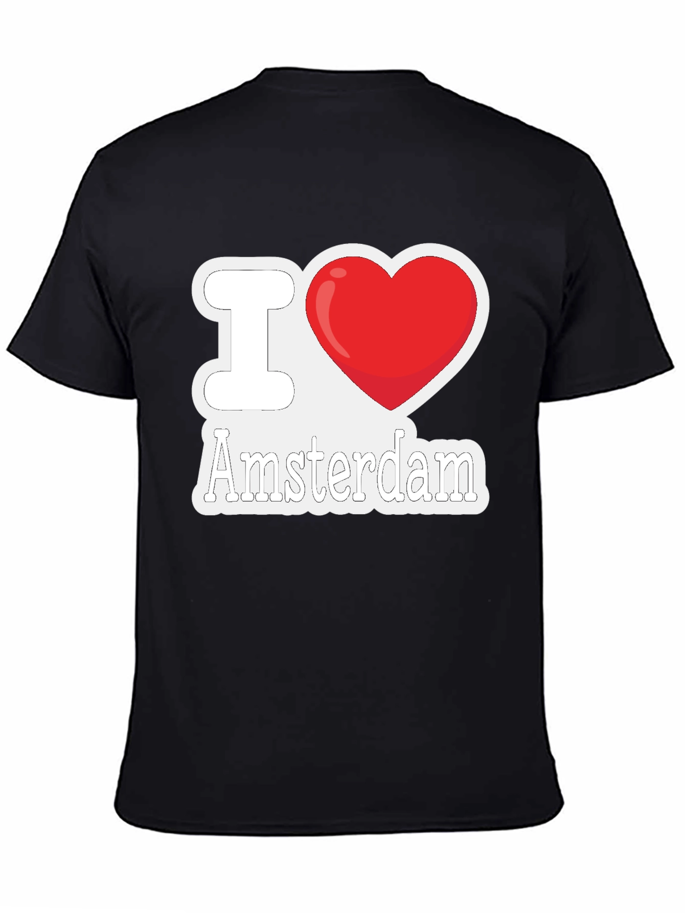 I Love Amsterdam T-Shirt - Heart Graphic Tee