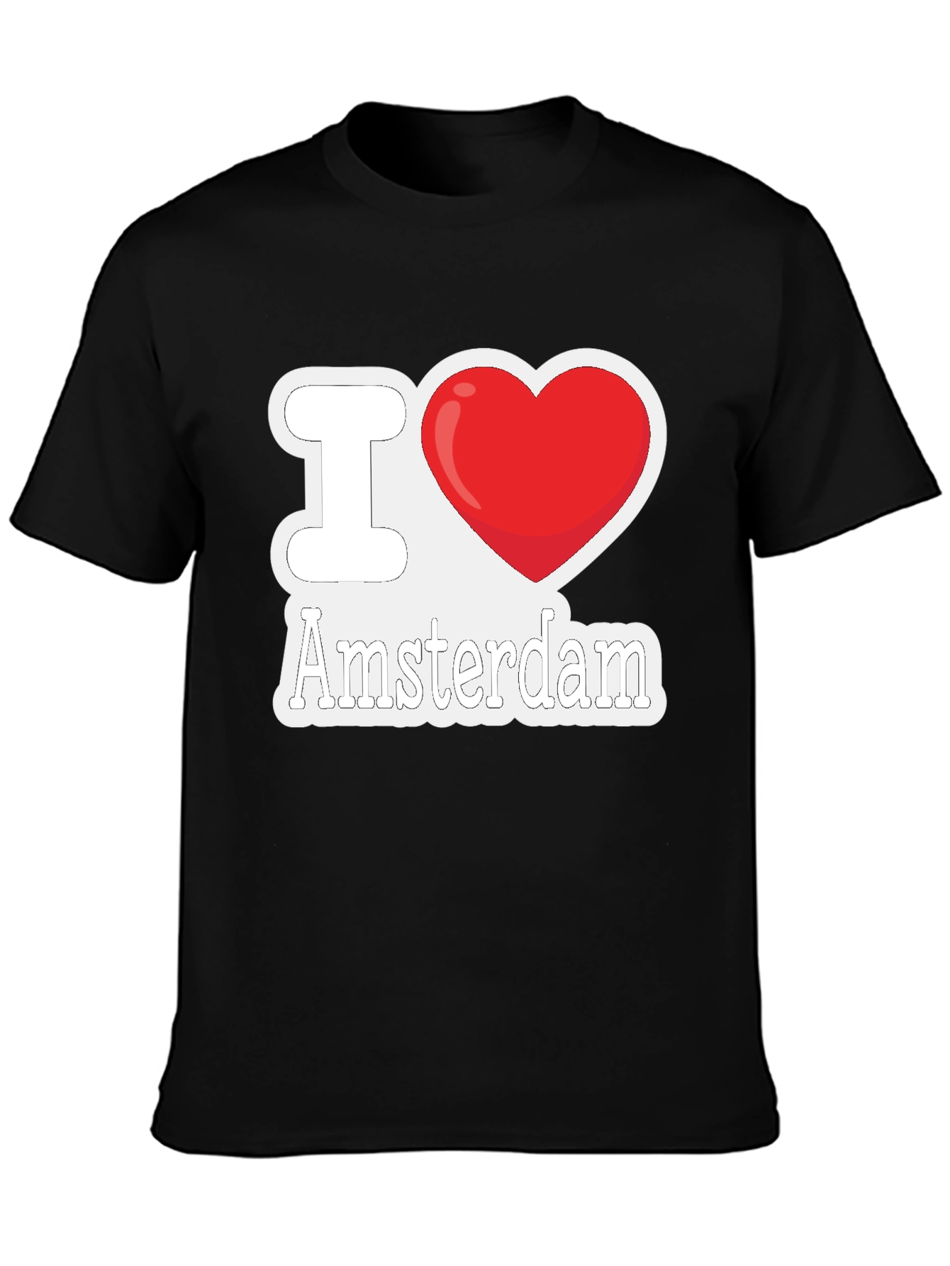 I Love Amsterdam T-Shirt - Heart Graphic Tee