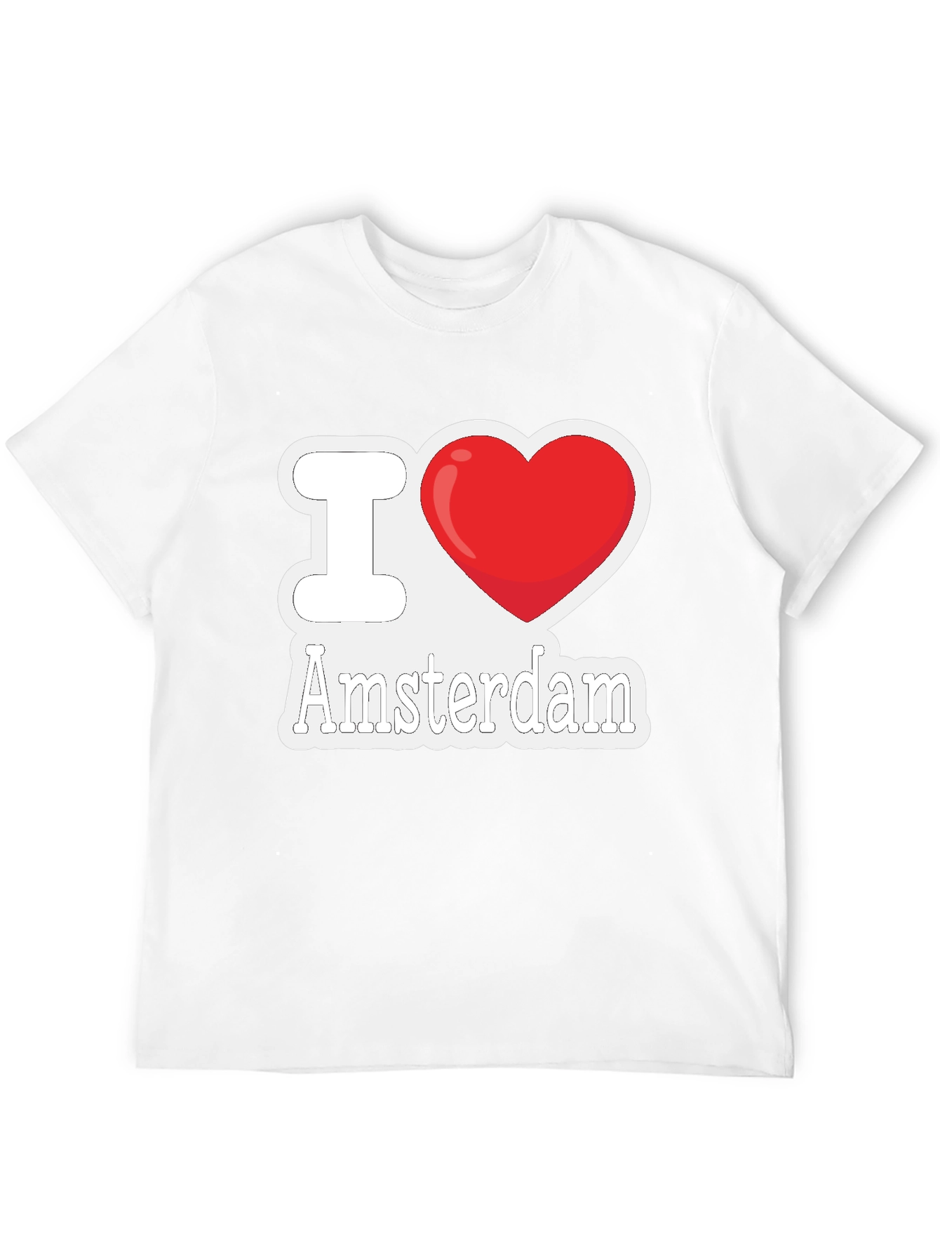 I Love Amsterdam T-Shirt - Heart Graphic Tee