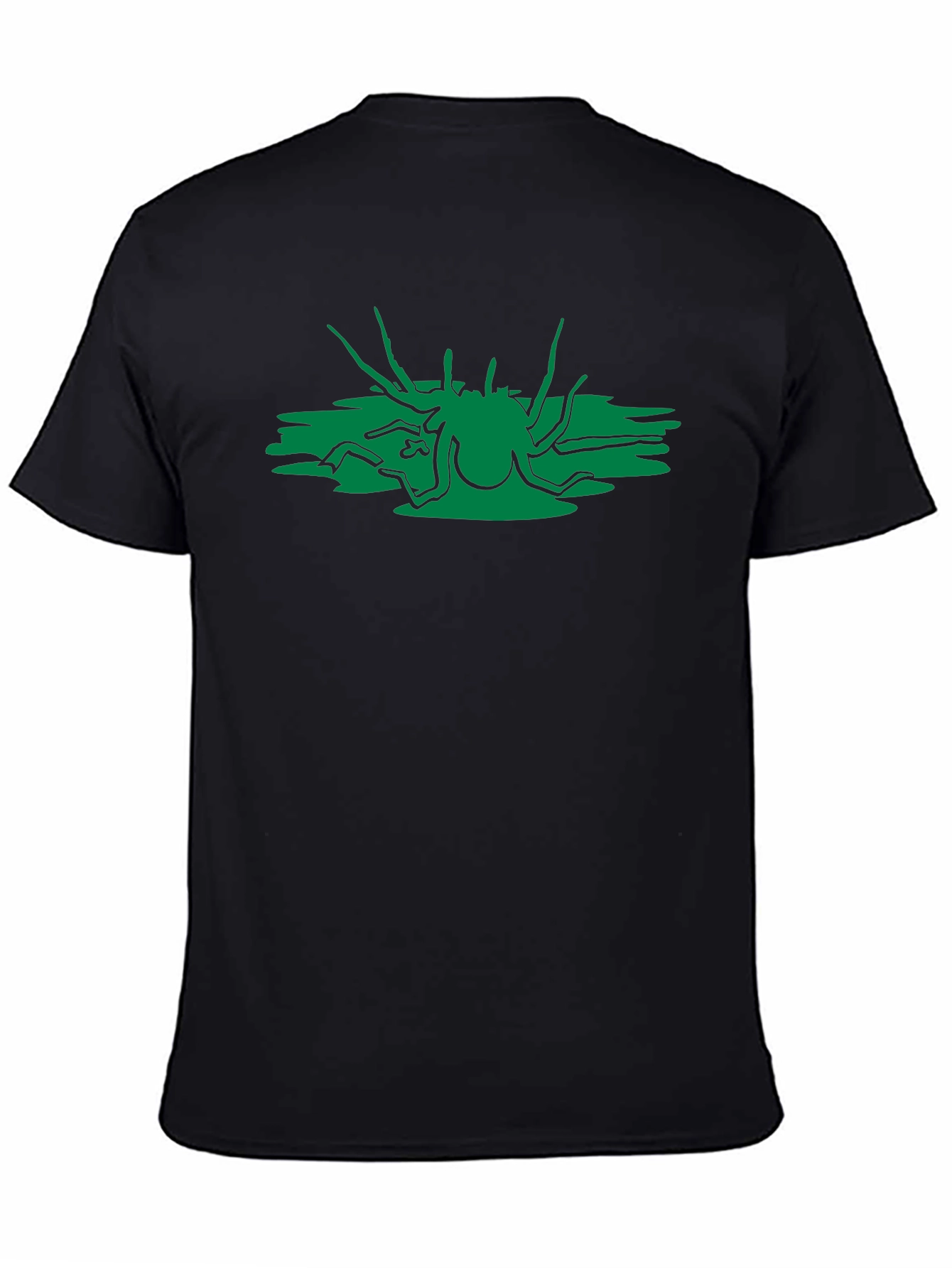 Abstract Green Creature Black T-Shirt
