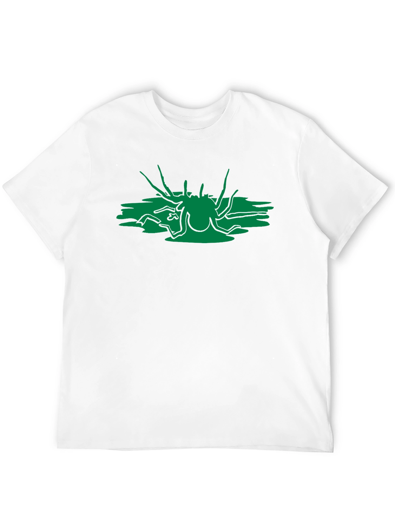 Abstract Green Creature Black T-Shirt