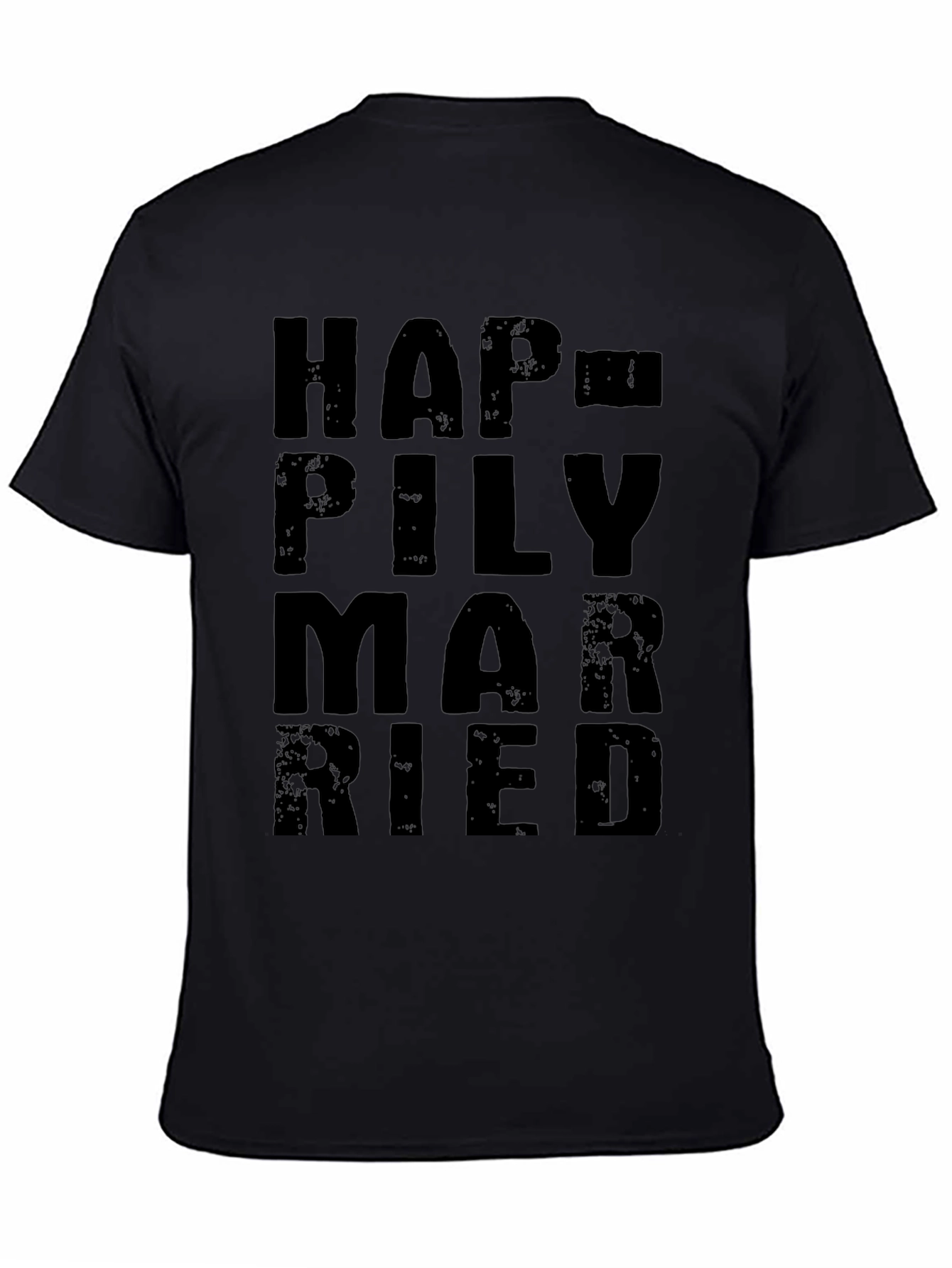 Happily Married Black Graphic Tee