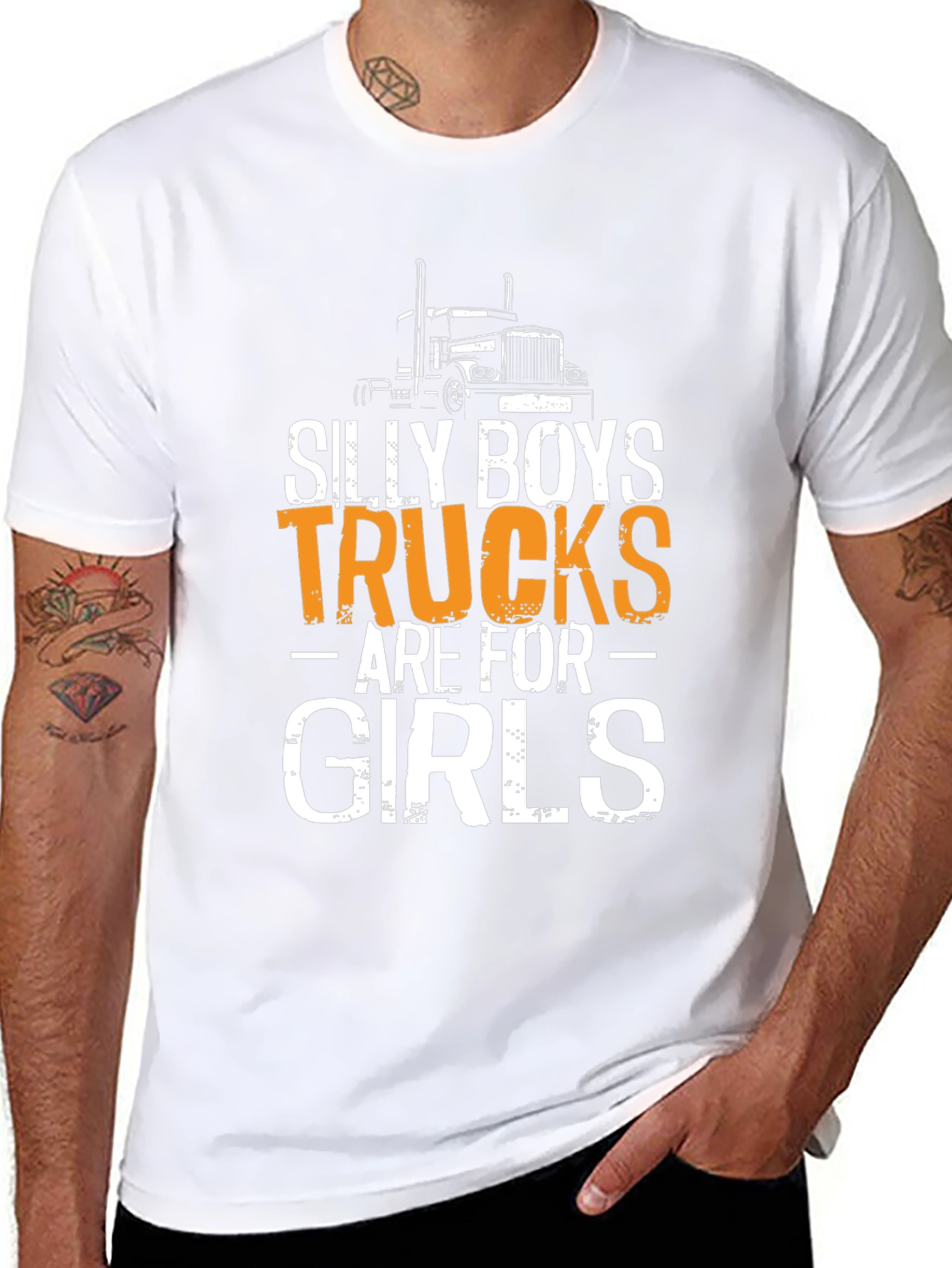 Silly Boys Trucks Are For Girls T-Shirt