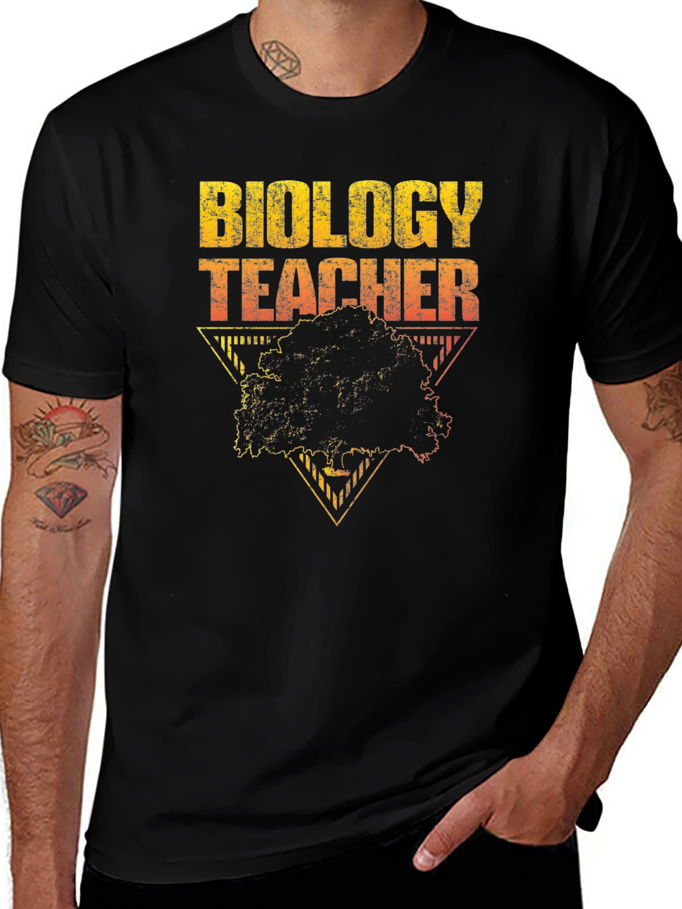 Biology Teacher Tree Graphic T-Shirt
