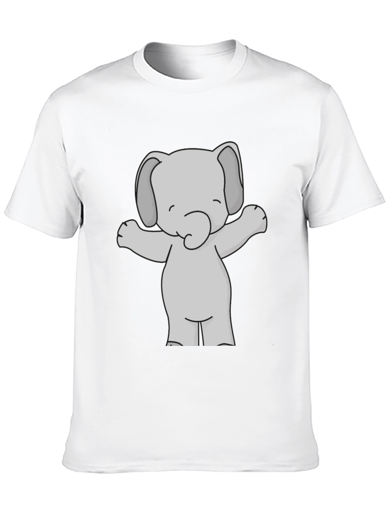 Cute Elephant Graphic Tee - Black Unisex T-Shirt