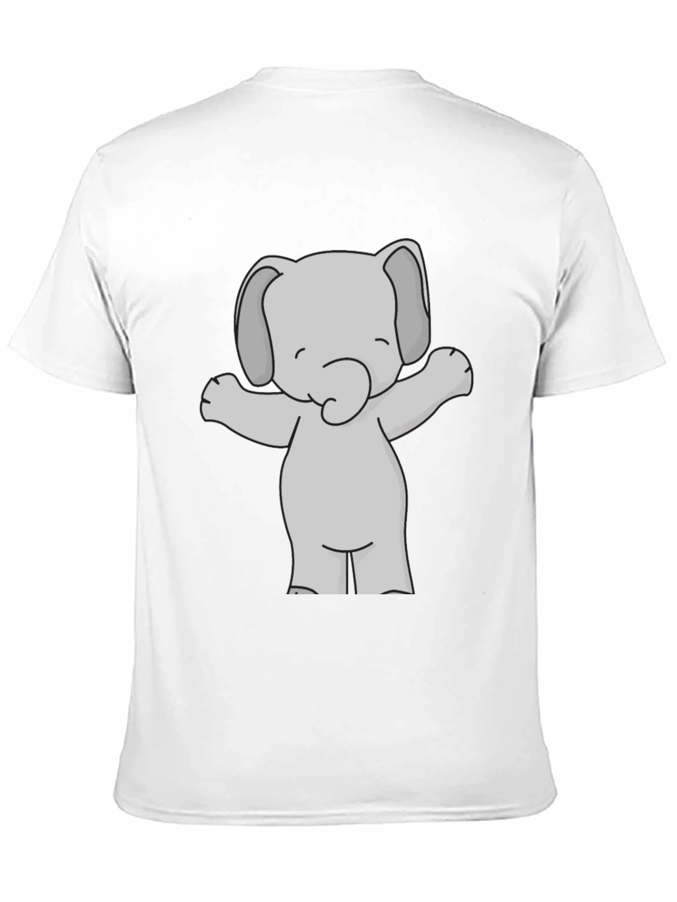 Cute Elephant Graphic Tee - Black Unisex T-Shirt