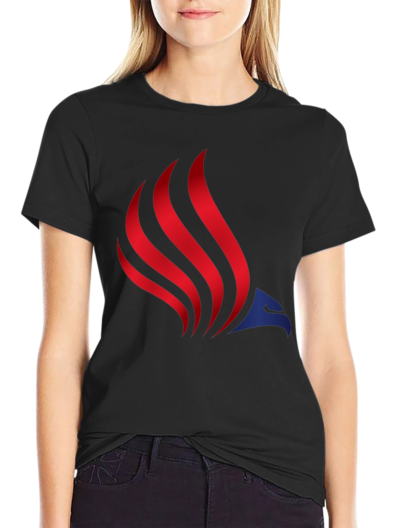 Patriotic Eagle Graphic Tee - Red White and Blue