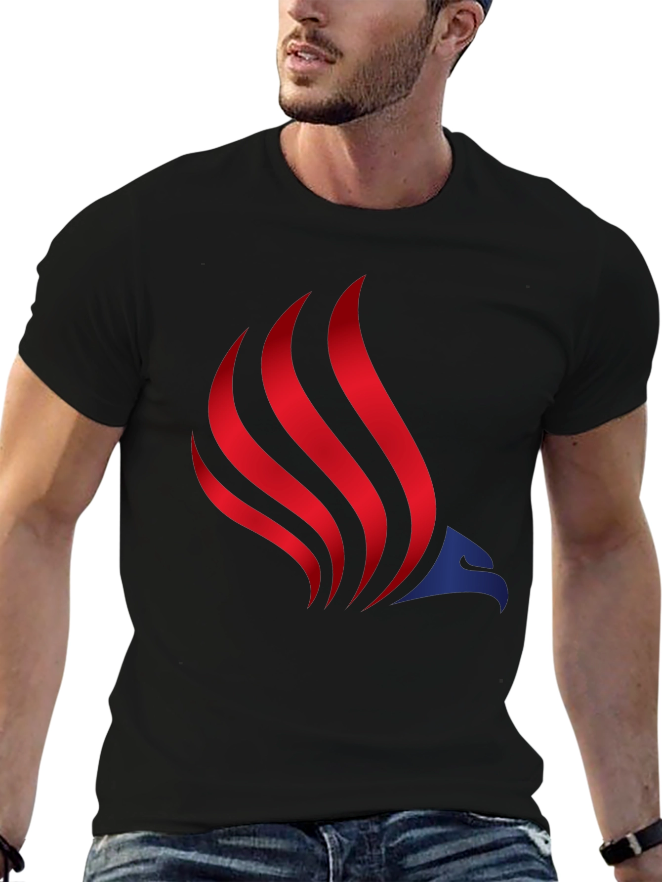 Patriotic Eagle Graphic Tee - Red White and Blue