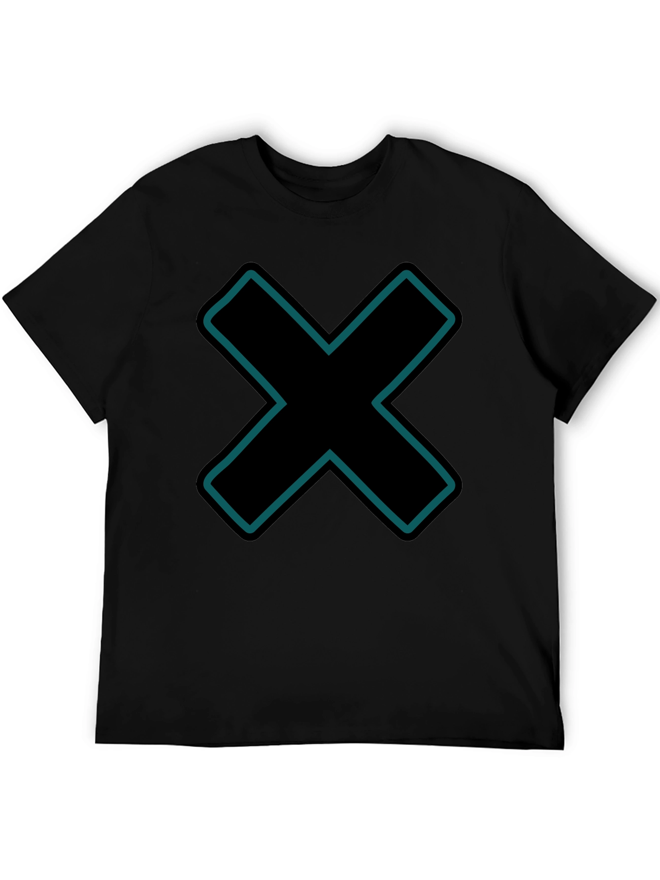 Modern Graphic Tee - Black X Design
